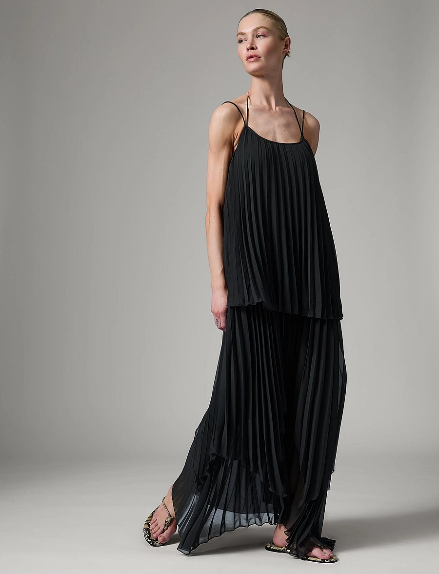 Day Birger et Mikkelsen - Isaac - Chiffon Plisse - maksikleidid - black - 5