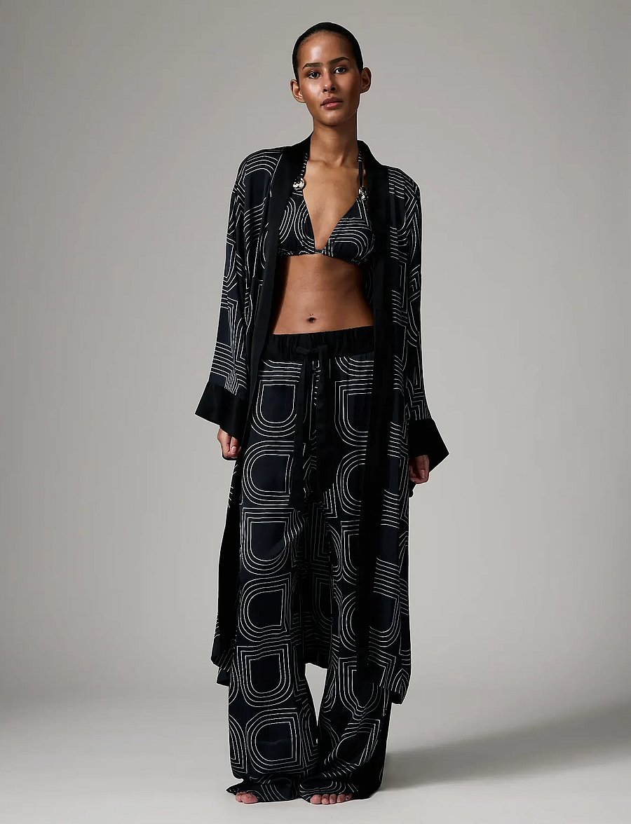 Day Birger et Mikkelsen - Posey- Fluid Viscose - bukser med brede ben - black - 4