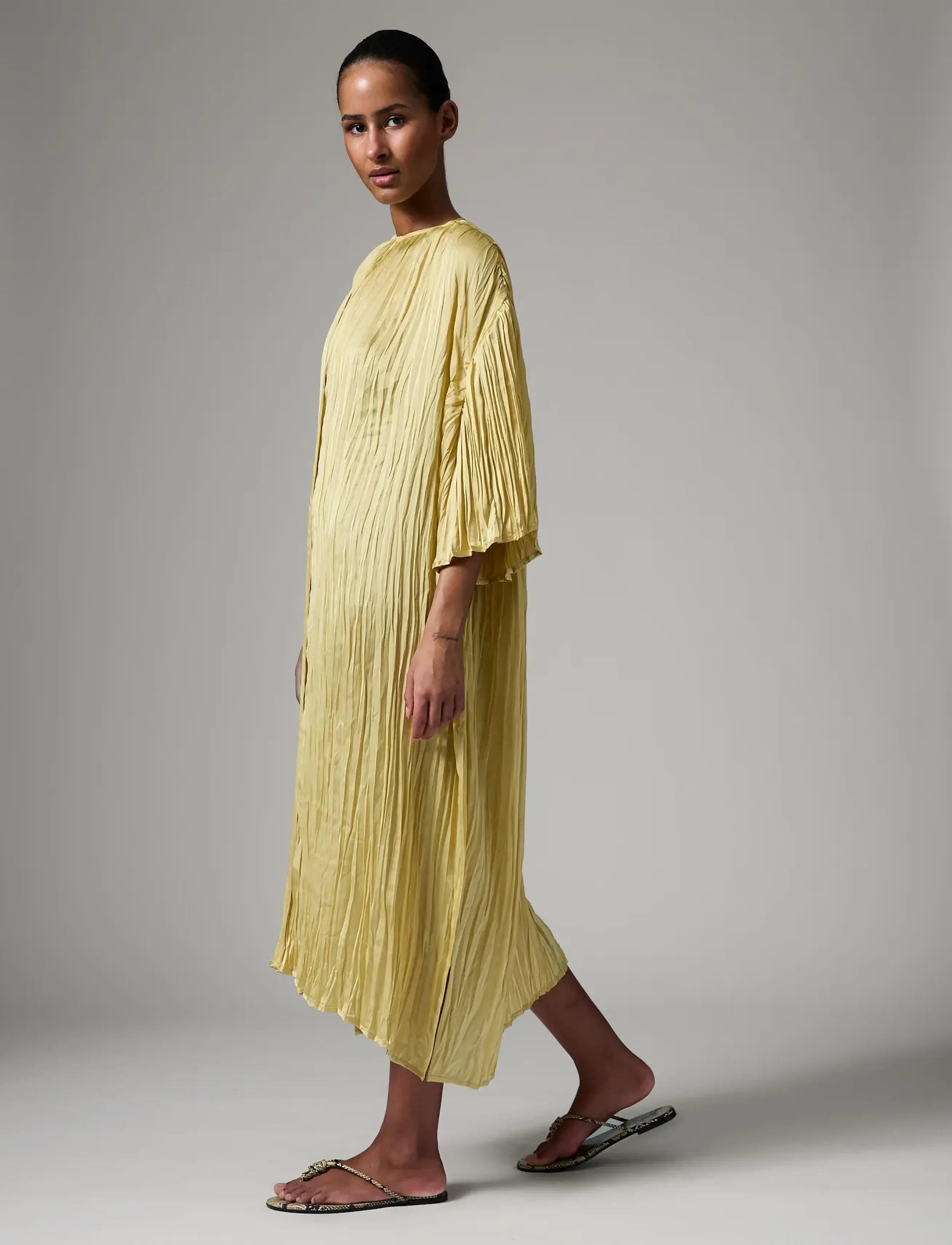 Day Birger et Mikkelsen - Aruna - Crinkled Surface - kleitas svinībām - straw - 5