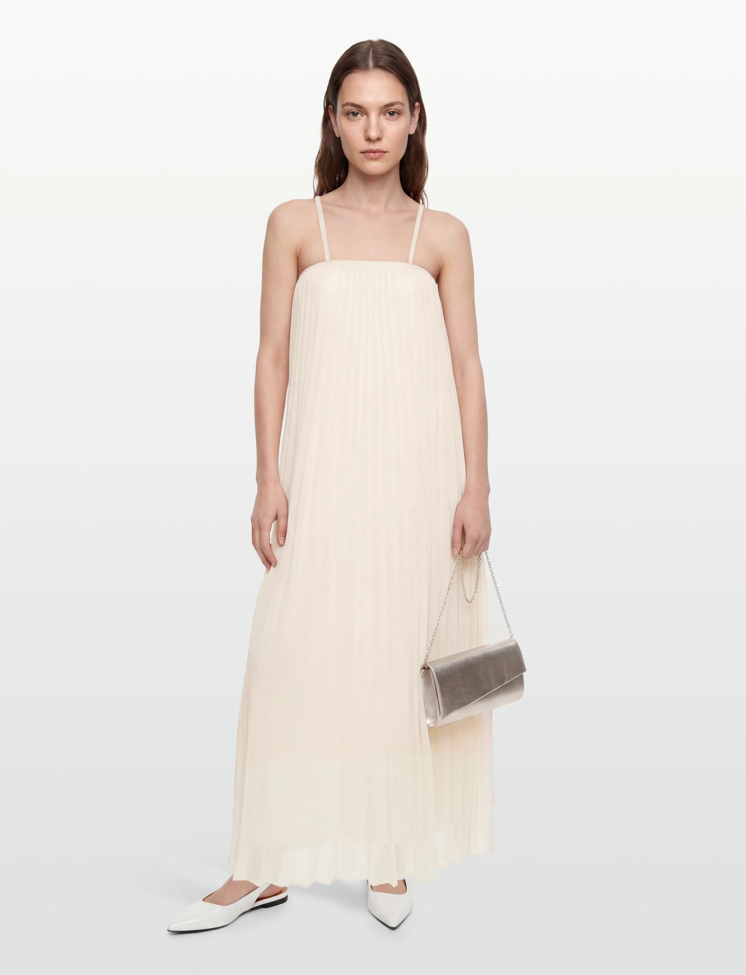 Day Birger et Mikkelsen Rona - Chiffon Plisse - Festkjoler - JET STREAM / cream