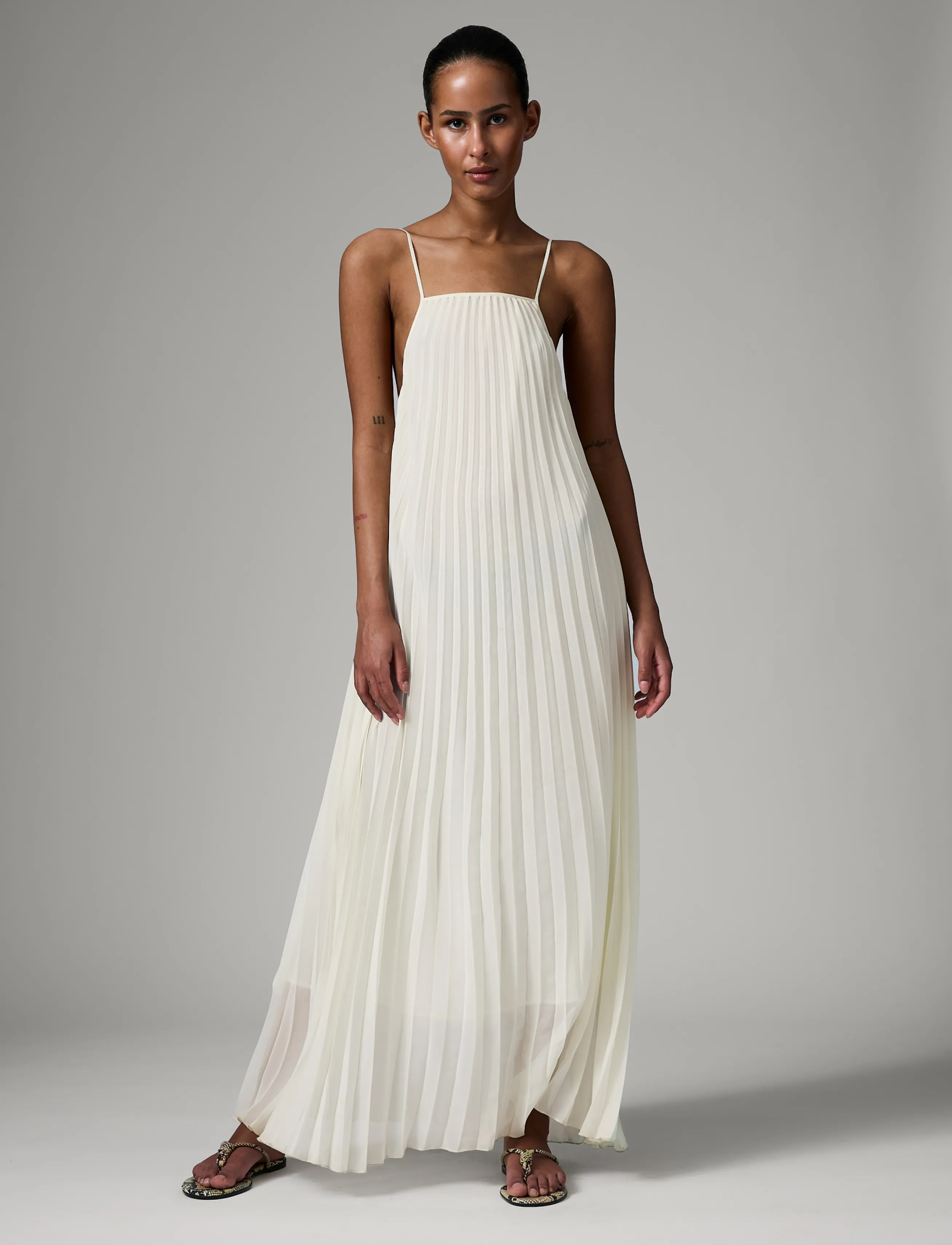 Day Birger et Mikkelsen Rona - Chiffon Plisse - Aftonklänningar - JET STREAM / cream