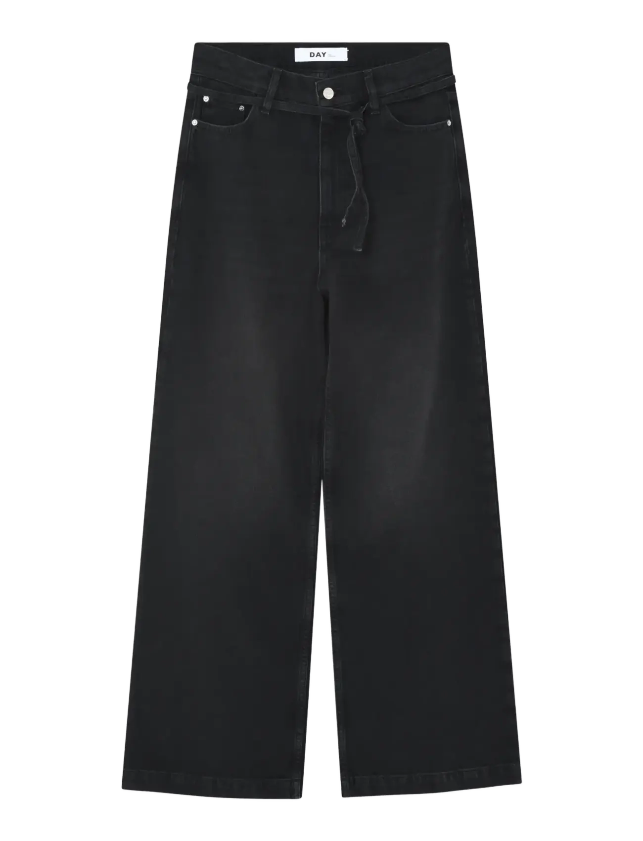 Day Birger et Mikkelsen - Elijah - Black Denim - hosen mit weitem bein - black - 1