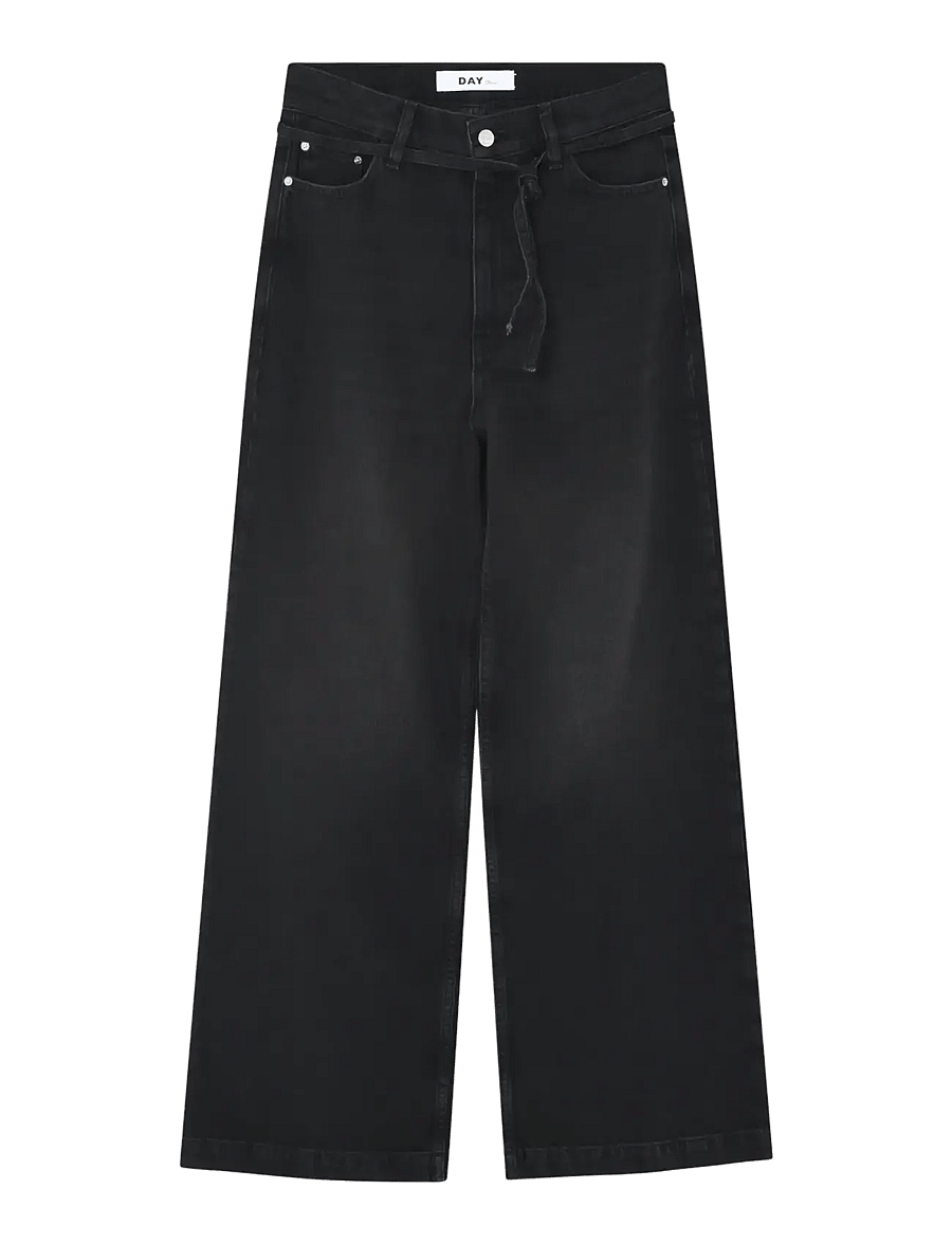 Day Birger et Mikkelsen - Elijah - Black Denim - hosen mit weitem bein - black - 1