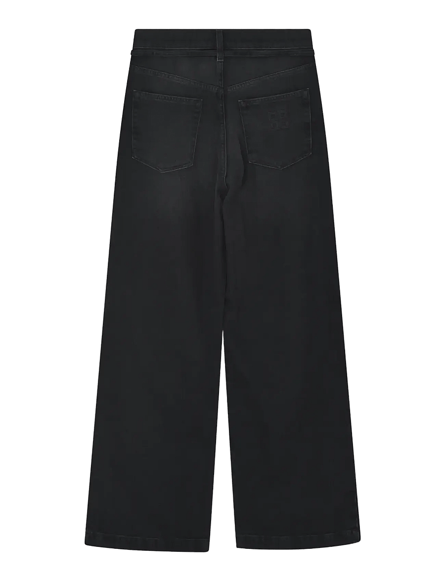 Day Birger et Mikkelsen - Elijah - Black Denim - hosen mit weitem bein - black - 2