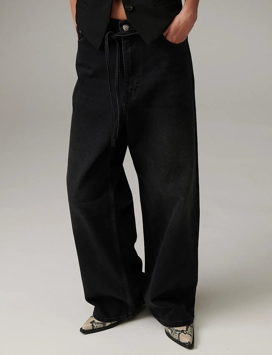 Day Birger et Mikkelsen - Elijah - Black Denim - hosen mit weitem bein - black - 0