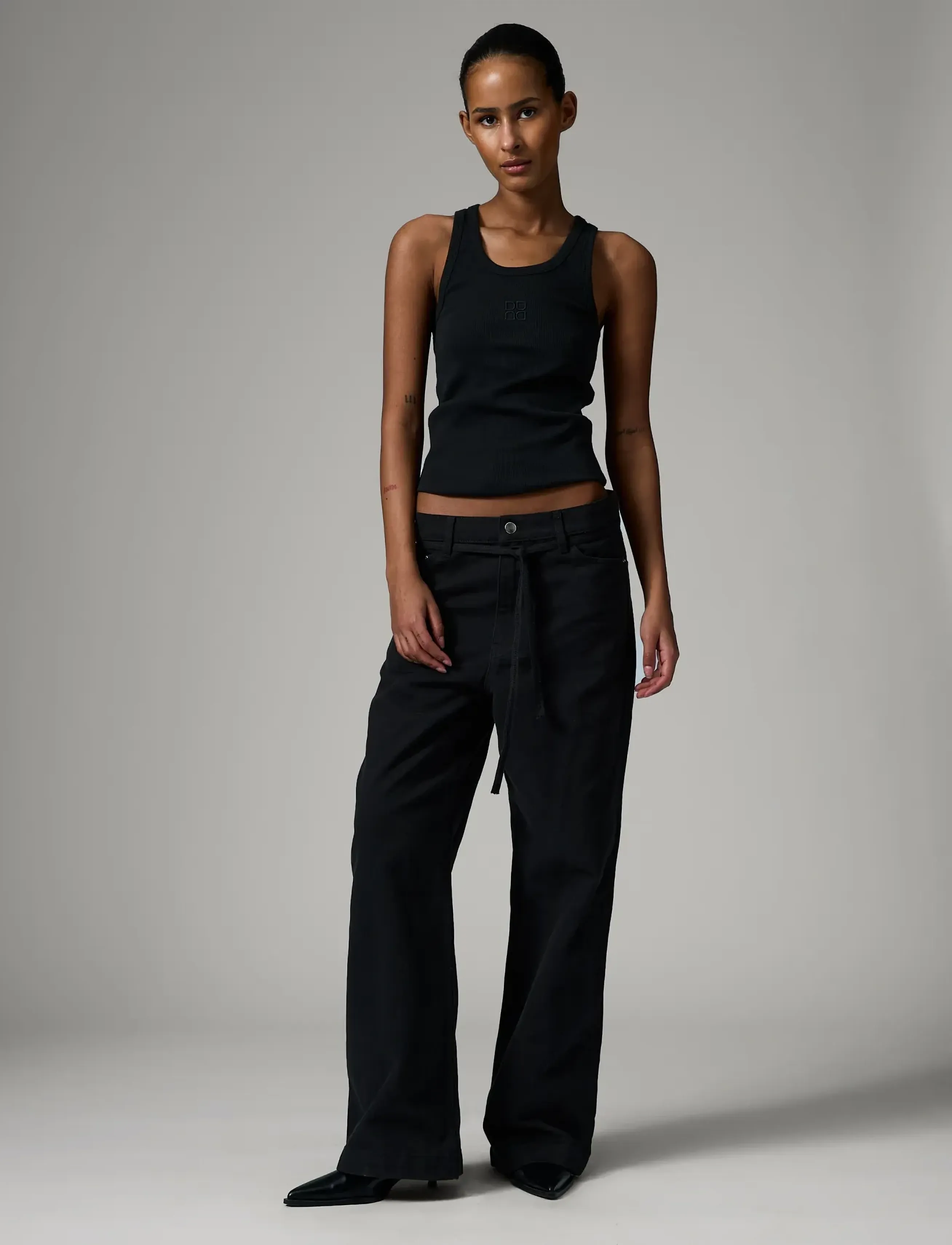 Day Birger et Mikkelsen - Elijah - Black Denim - wide leg jeans - black - 2