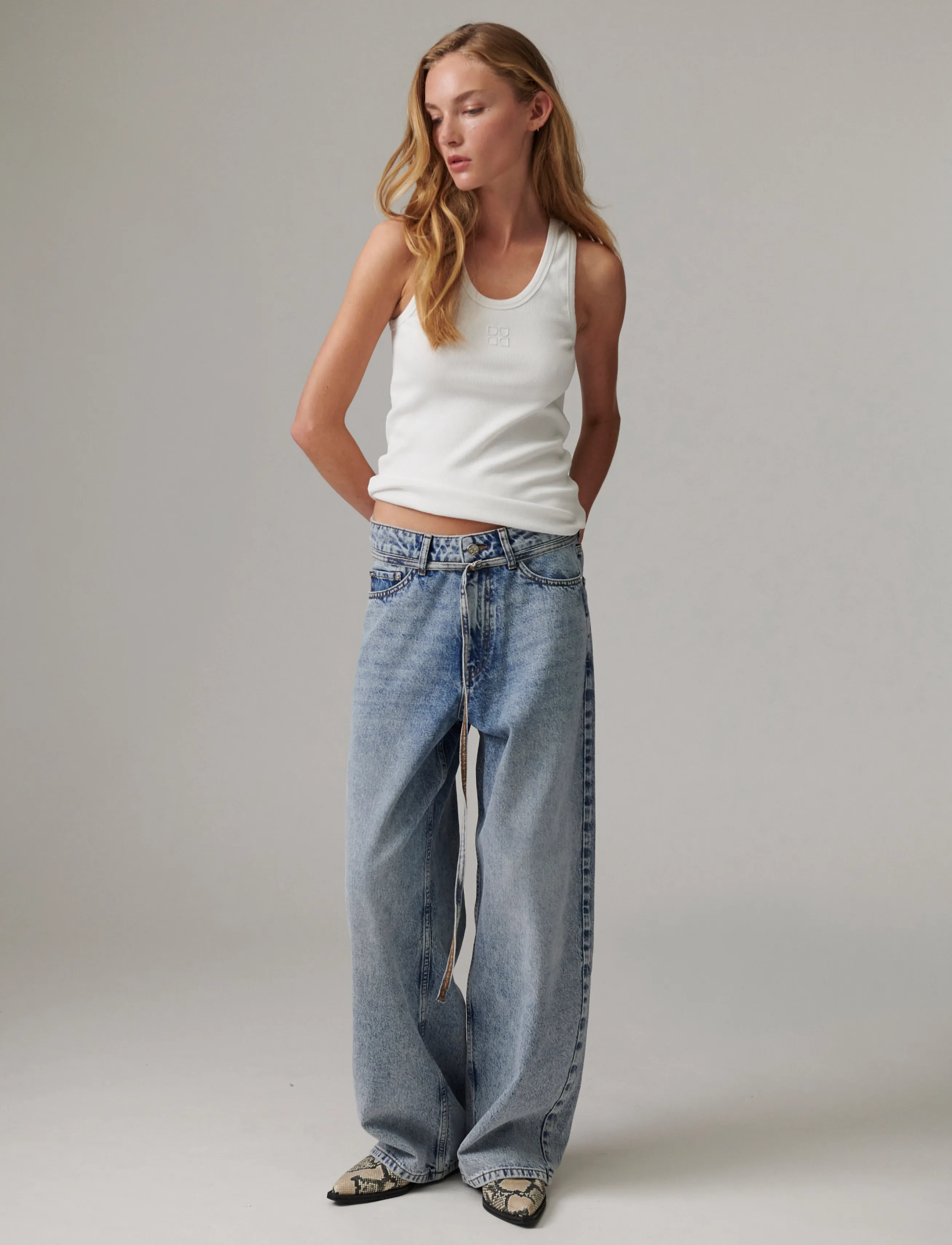 Day Birger et Mikkelsen Andi Blue Soft Denim, 38, Jeans, Blau - Wide, Frauen