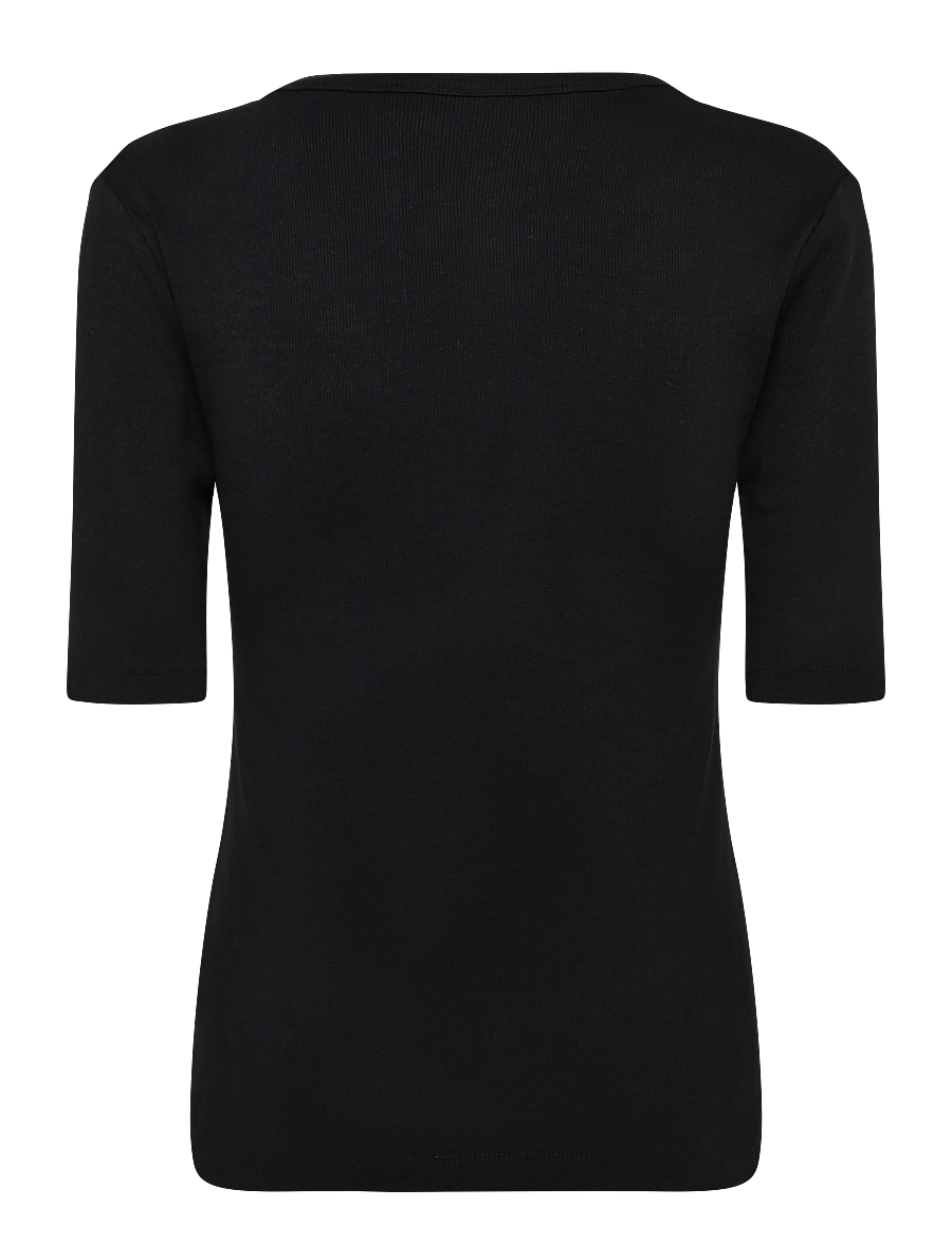 Day Birger et Mikkelsen - Fine - Classic Rib - t-shirts - black - 2
