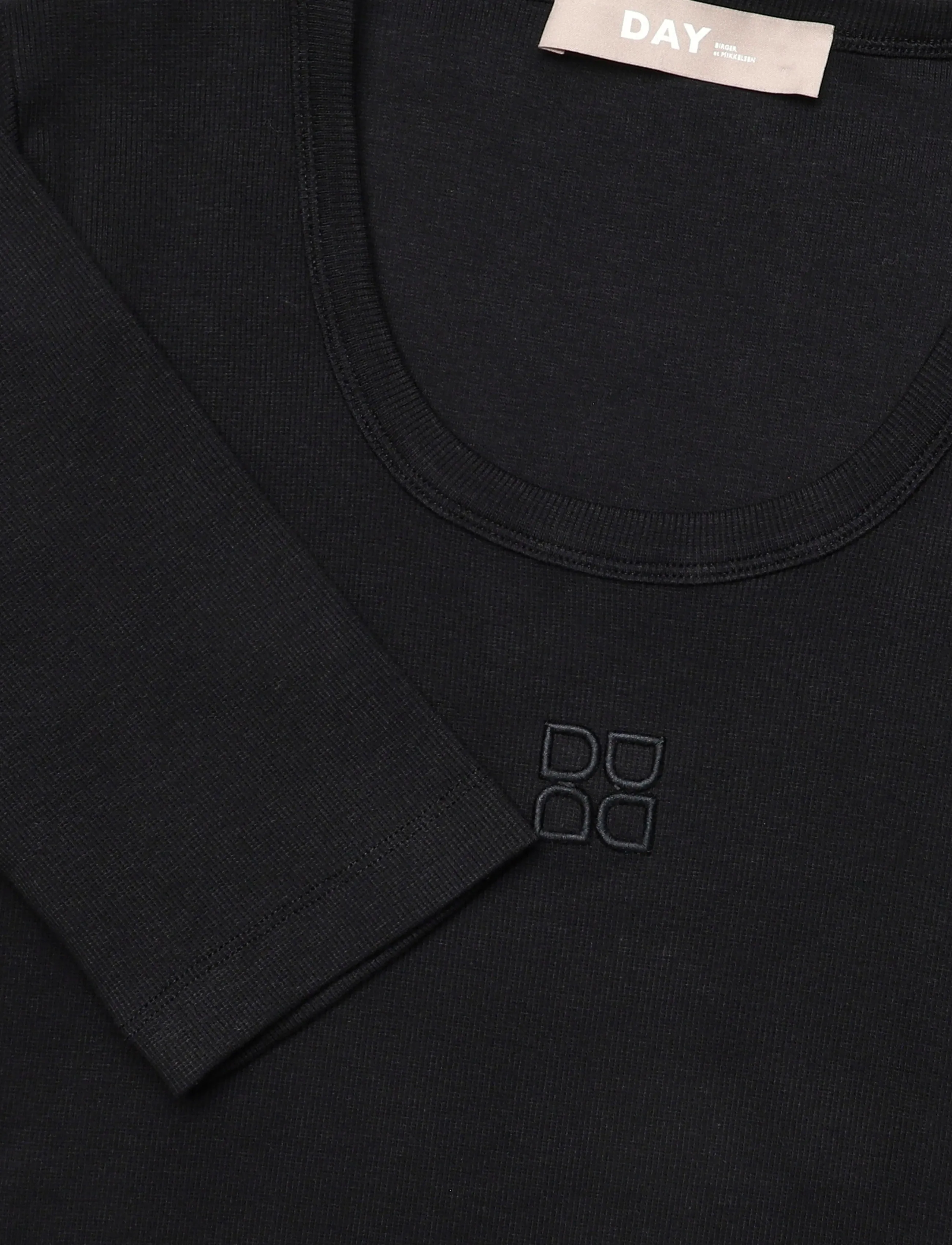 Day Birger et Mikkelsen - Fine - Classic Rib - t-shirts - black - 5