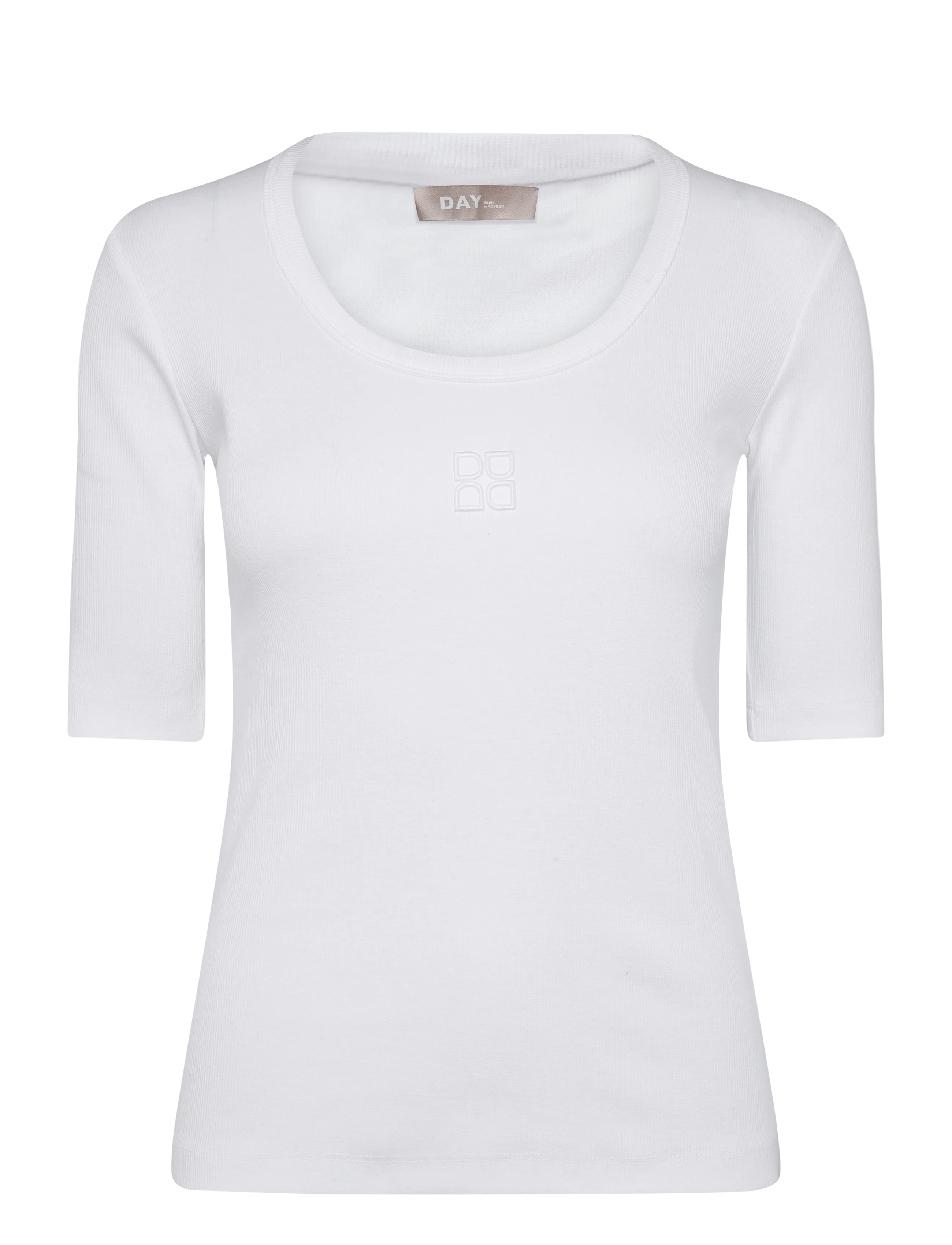 Day Birger et Mikkelsen Fine - Classic Rib - Kläder - BRIGHT WHITE / white