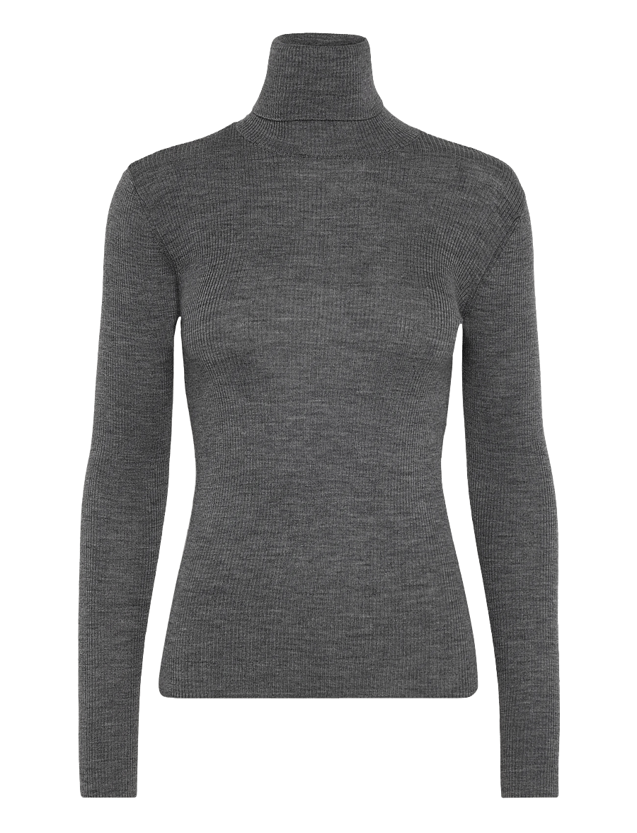 Day Birger et Mikkelsen - Sierra - Daily Elements - rollkragenpullover - medium grey melange - 1