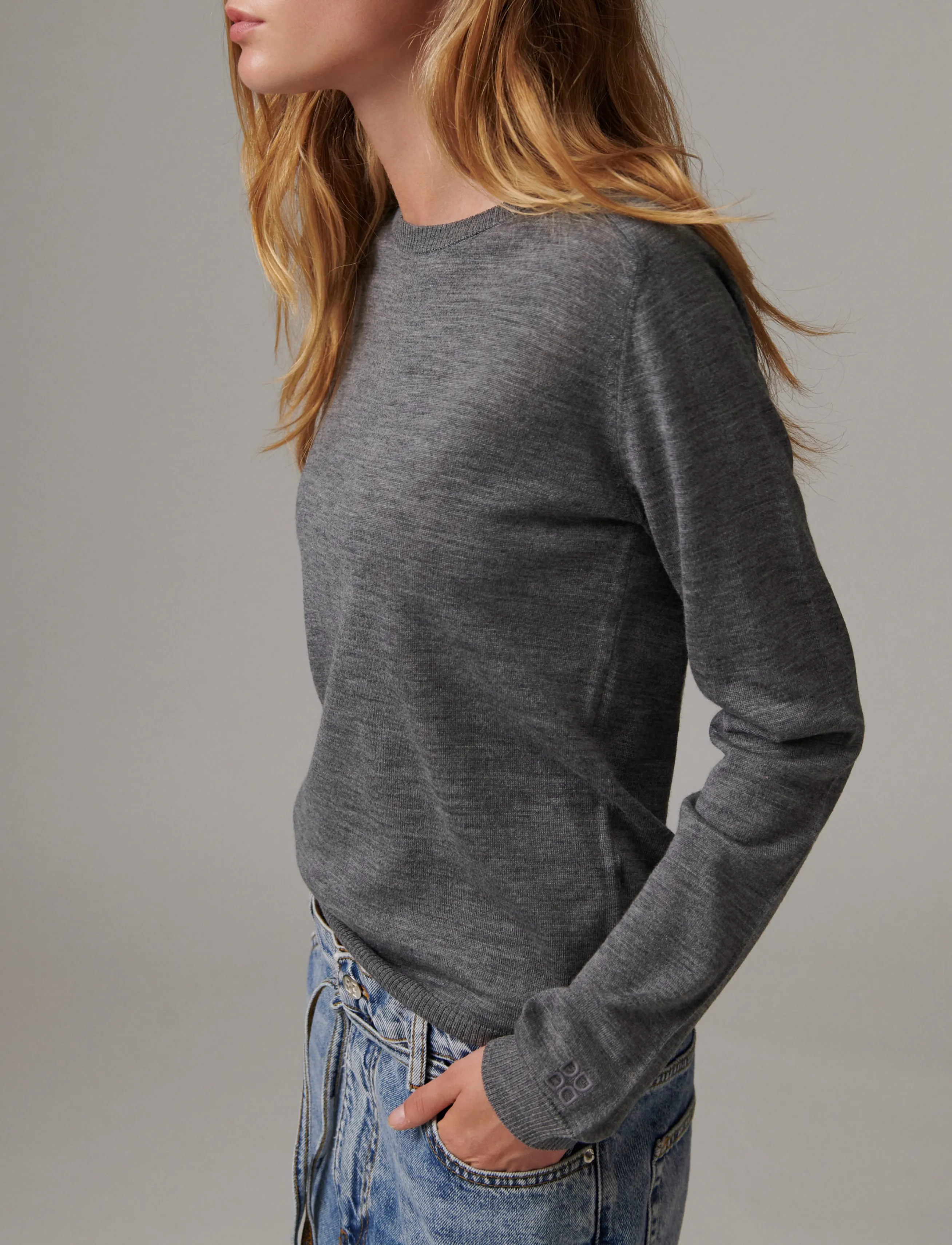 Day Birger et Mikkelsen - Annabelle - Daily Elements - pullover - medium grey melange - 3