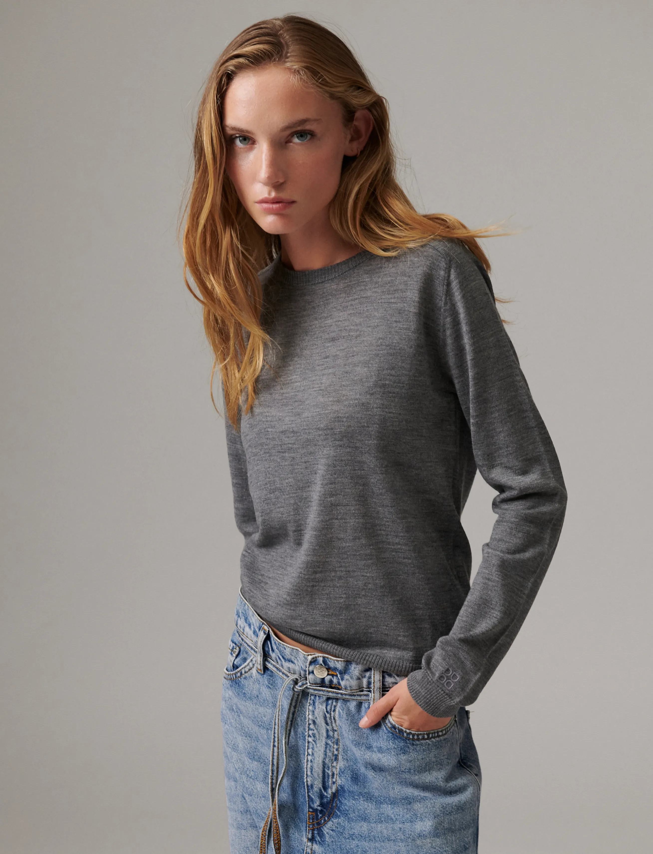 Day Birger et Mikkelsen - Annabelle - Daily Elements - pullover - medium grey melange - 5