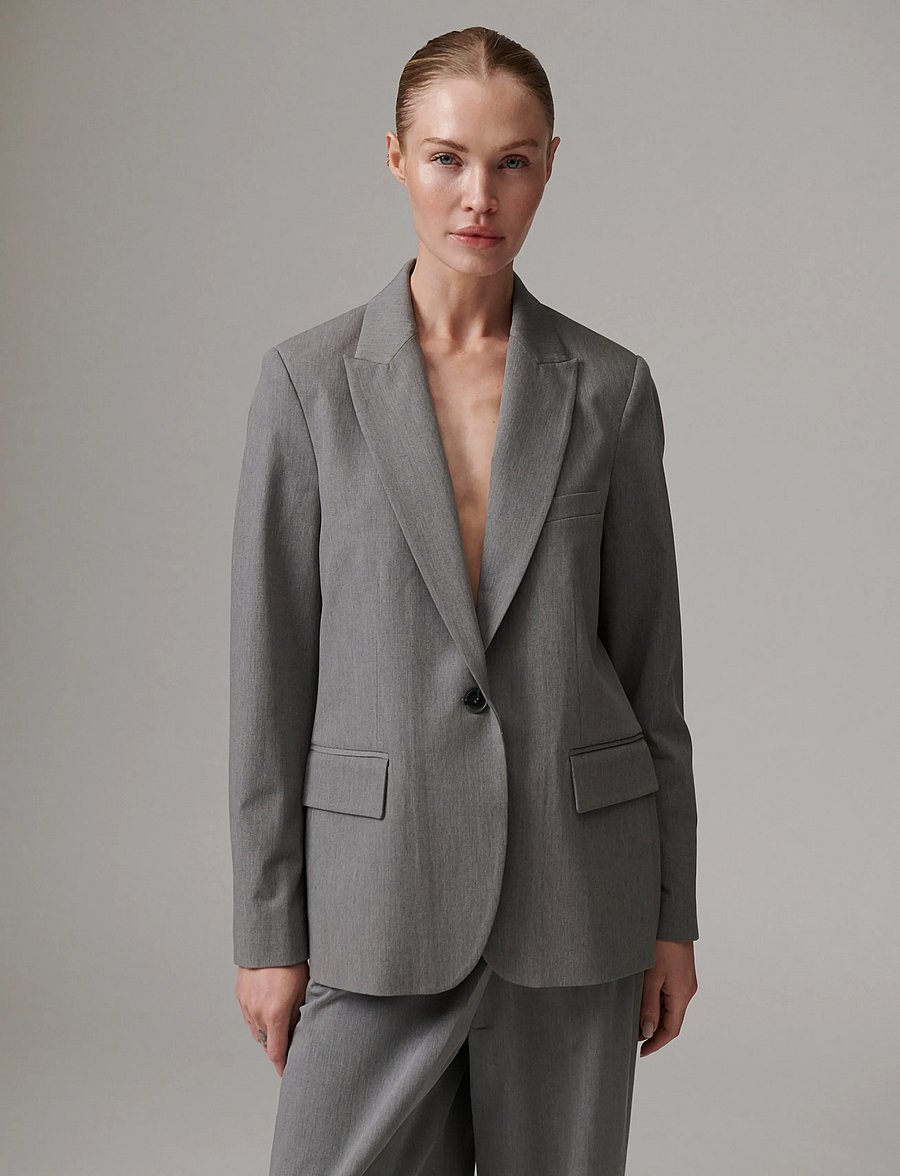 Day Birger et Mikkelsen - Hector - Classic Gab - einreihige blazer - medium grey melange - 0