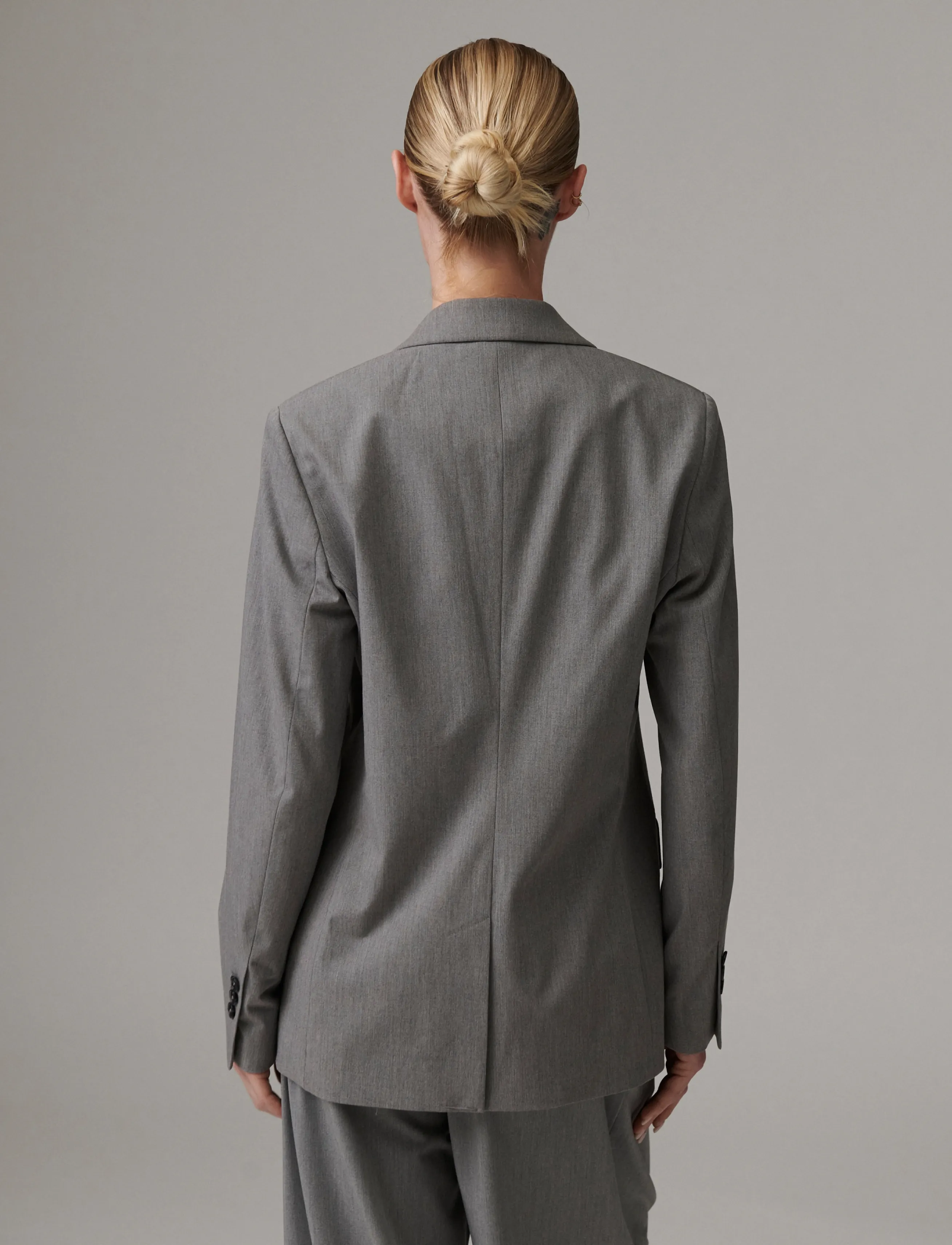 Day Birger et Mikkelsen - Hector - Classic Gab - single breasted blazers - medium grey melange - 5