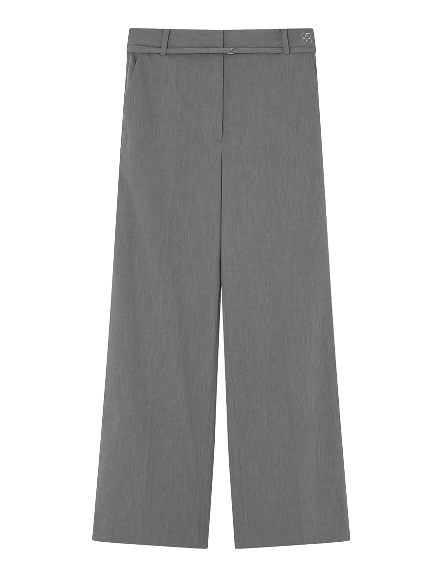Day Birger et Mikkelsen - Elina - Classic Gab - straight leg trousers - medium grey melange - 1
