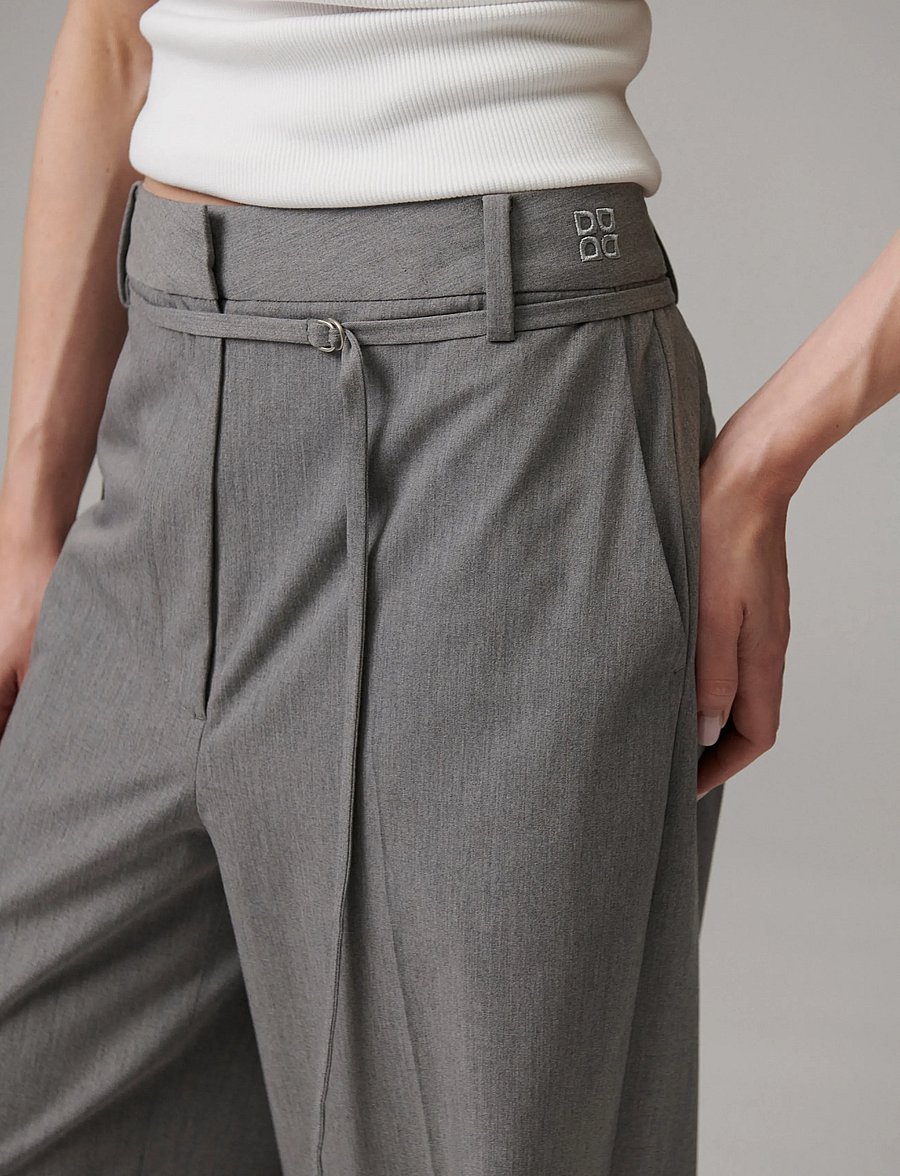 Day Birger et Mikkelsen - Elina - Classic Gab - straight leg trousers - medium grey melange - 3
