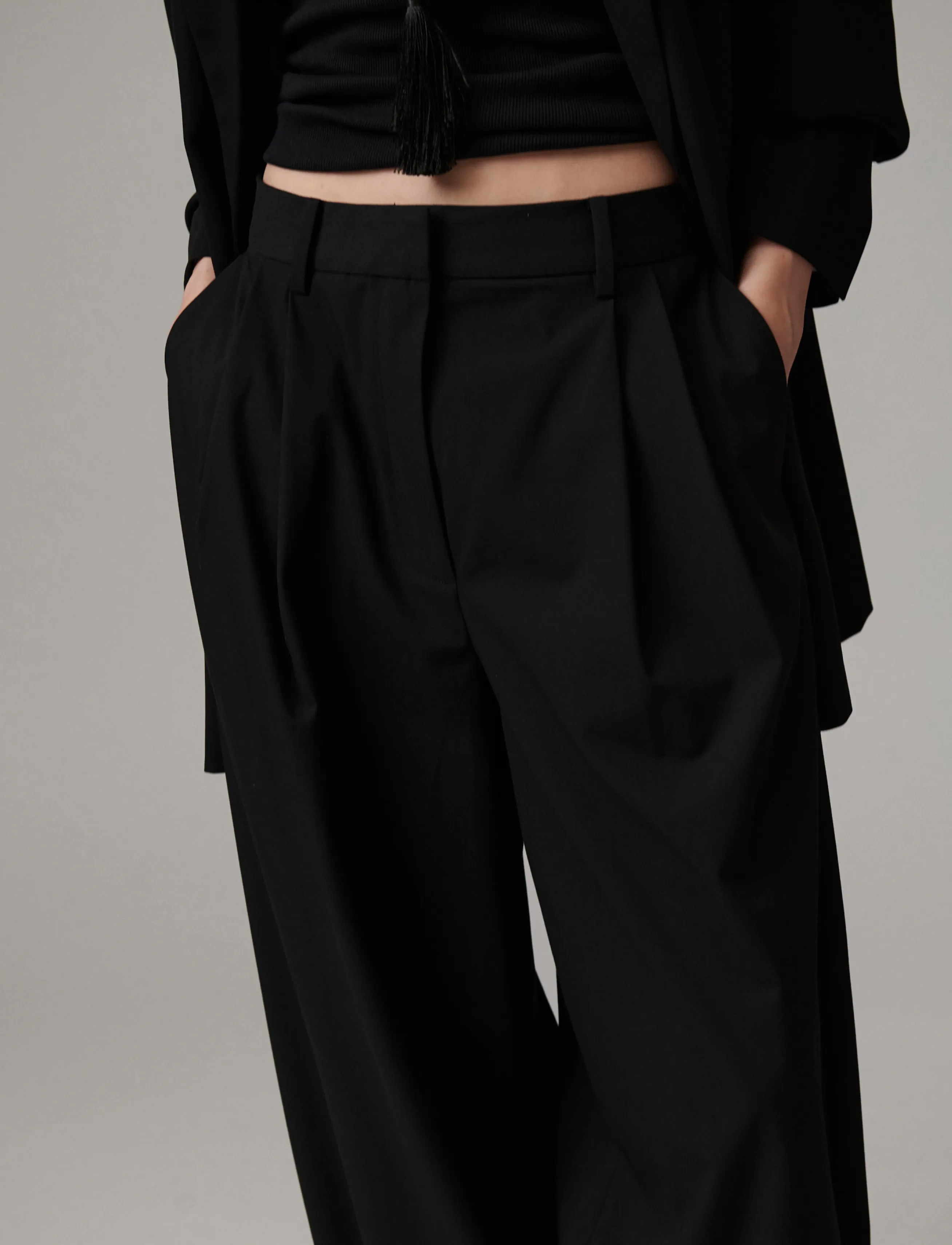 Day Birger et Mikkelsen - Enora - Classic Gab - barrel trousers - black - 3