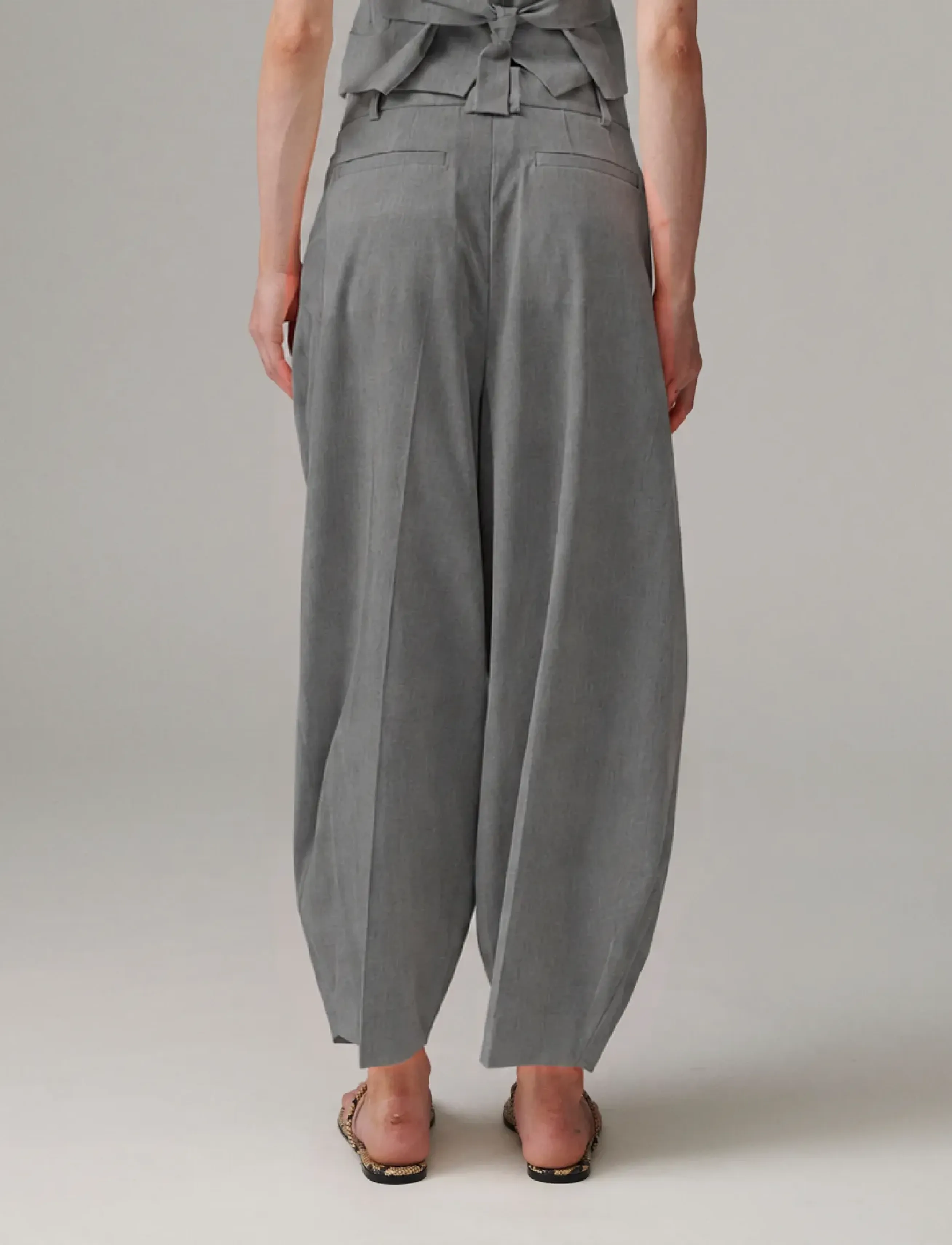 Day Birger et Mikkelsen - Enora - Classic Gab - barrel-püksid - medium grey melange - 4
