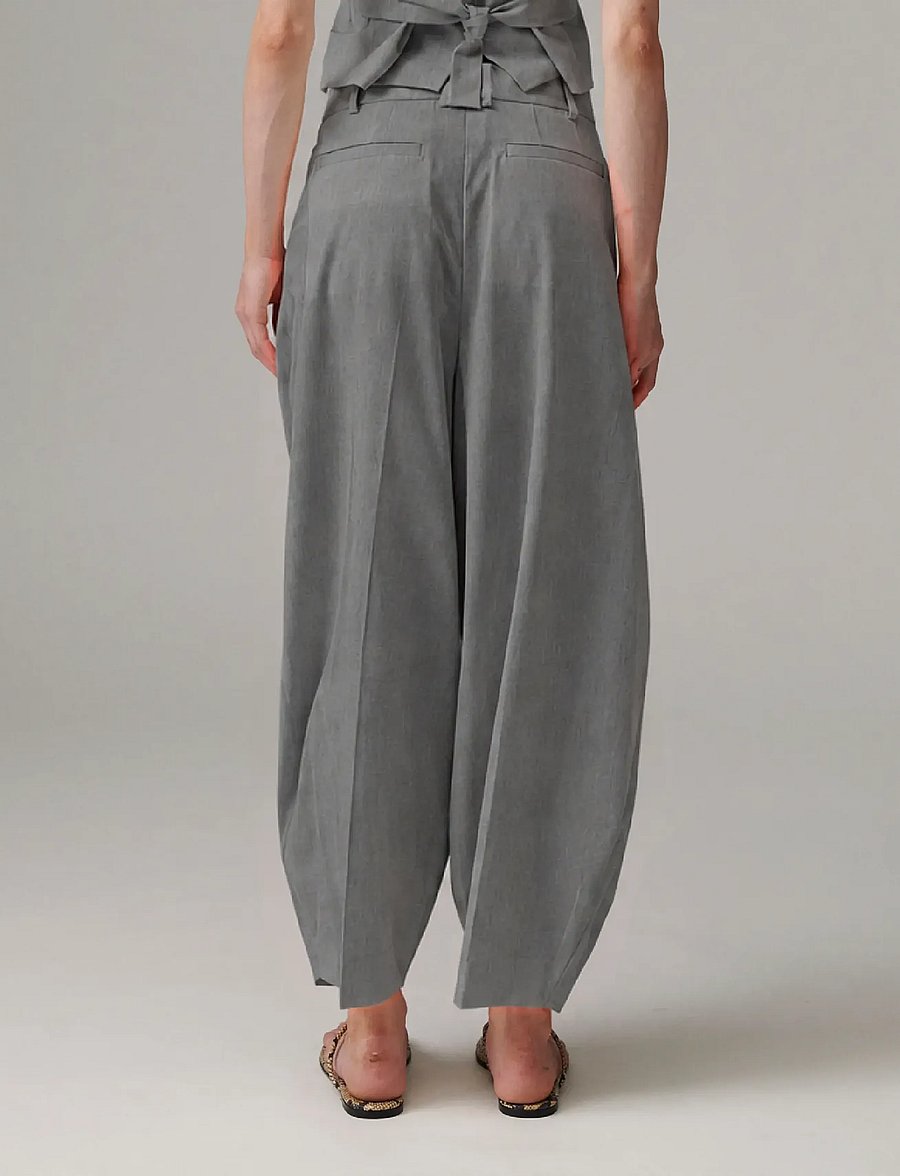 Day Birger et Mikkelsen - Enora - Classic Gab - barrel-püksid - medium grey melange - 4