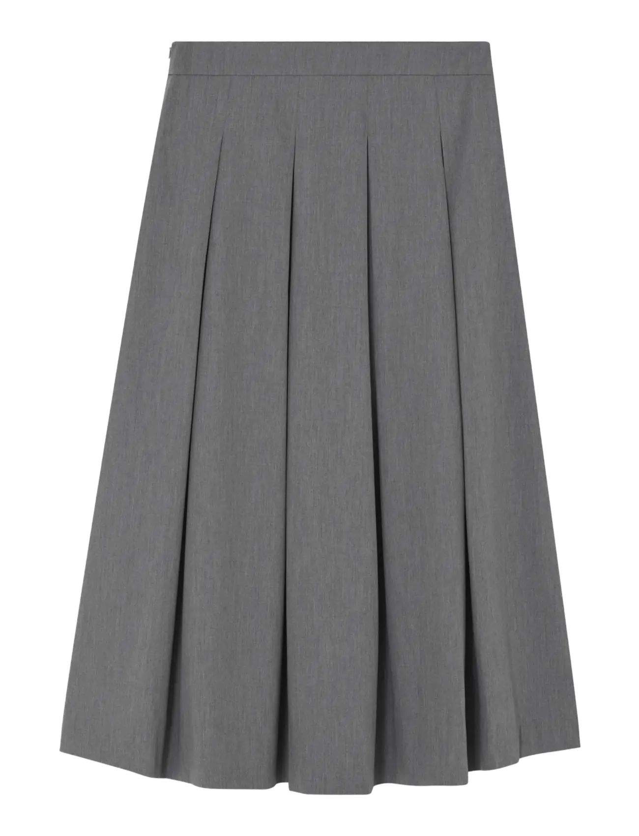 Day Birger et Mikkelsen - Chai - Classic Gab - pleated skirts - medium grey melange - 1
