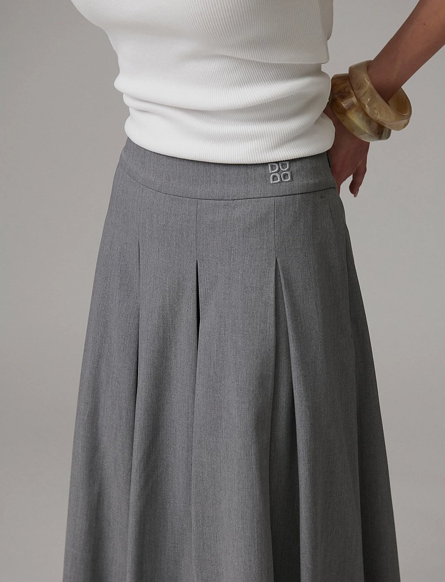 Day Birger et Mikkelsen - Chai - Classic Gab - midi-röcke - medium grey melange - 3