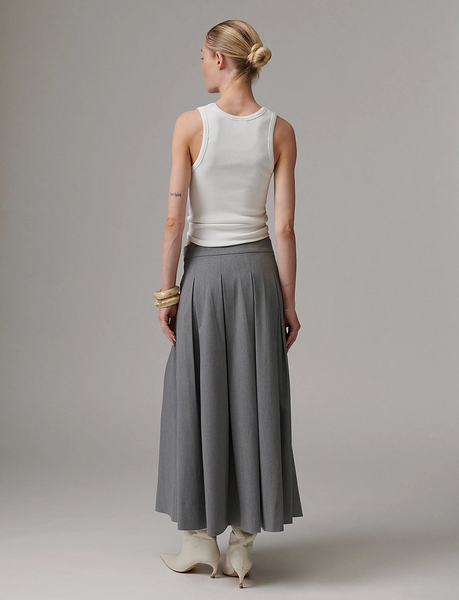 Day Birger et Mikkelsen - Chai - Classic Gab - midi-röcke - medium grey melange - 4