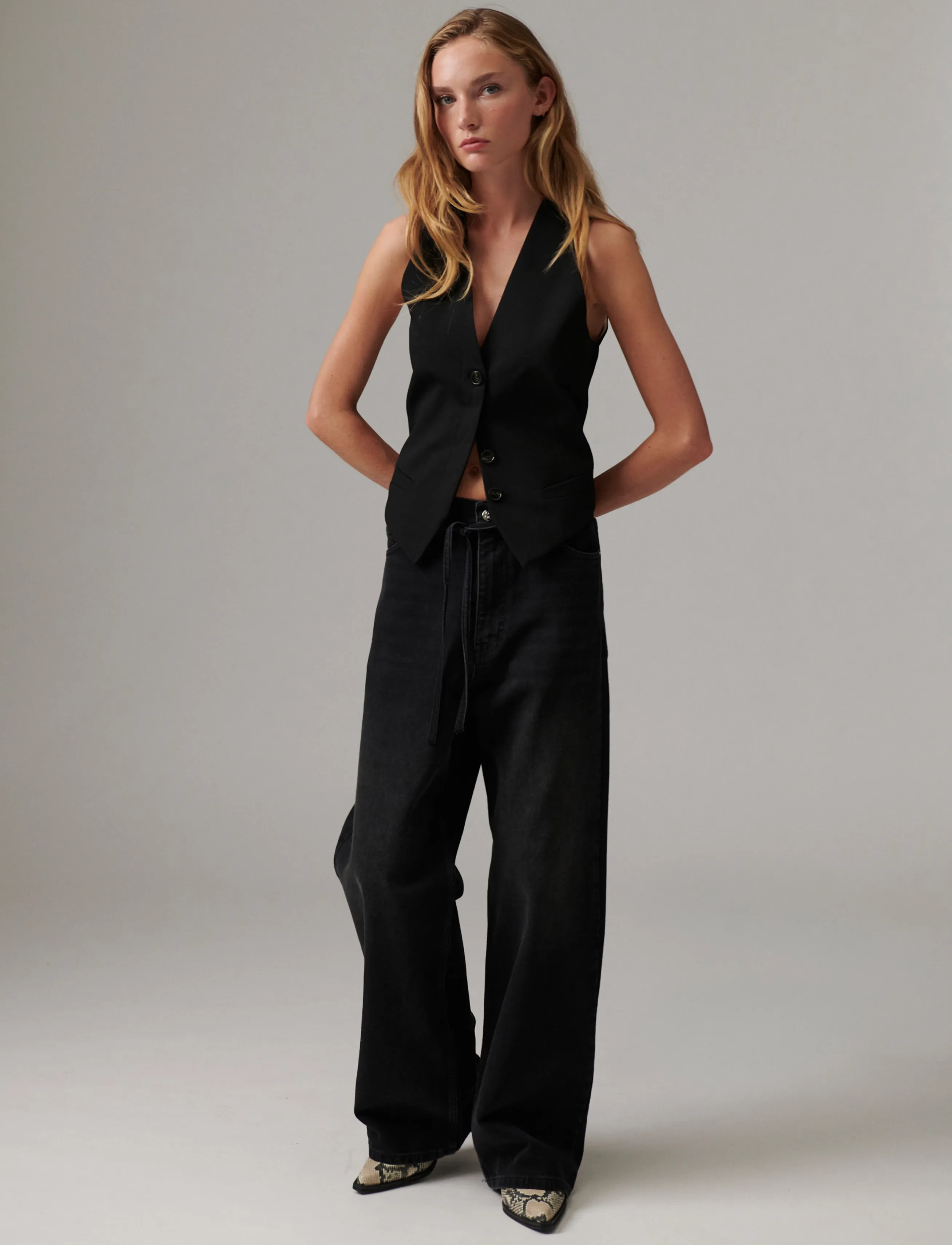 Day Birger et Mikkelsen - Ronnie - Classic Gab - westen - black - 2