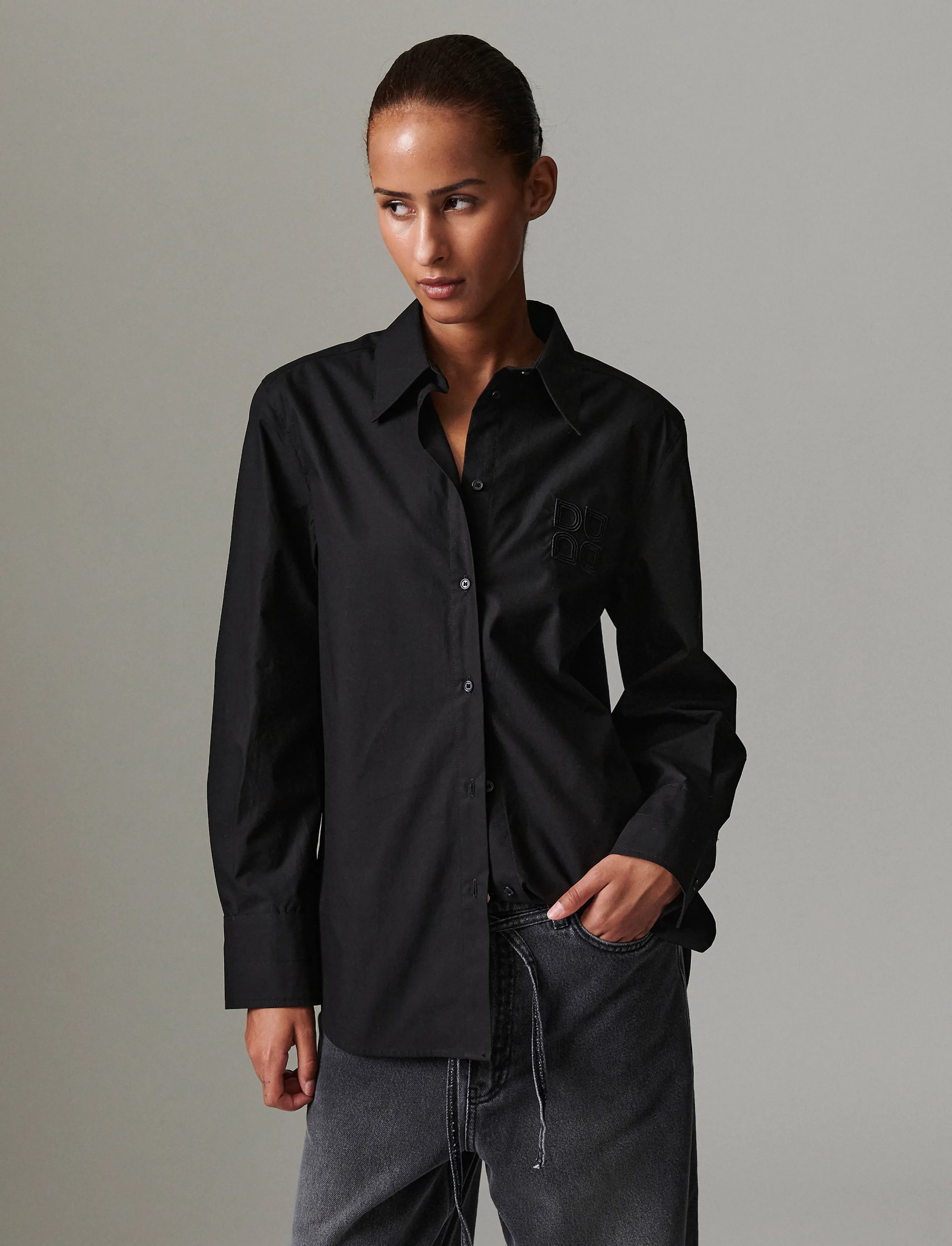 Day Birger et Mikkelsen - Jojo - Poplina - denim shirts - black - 2