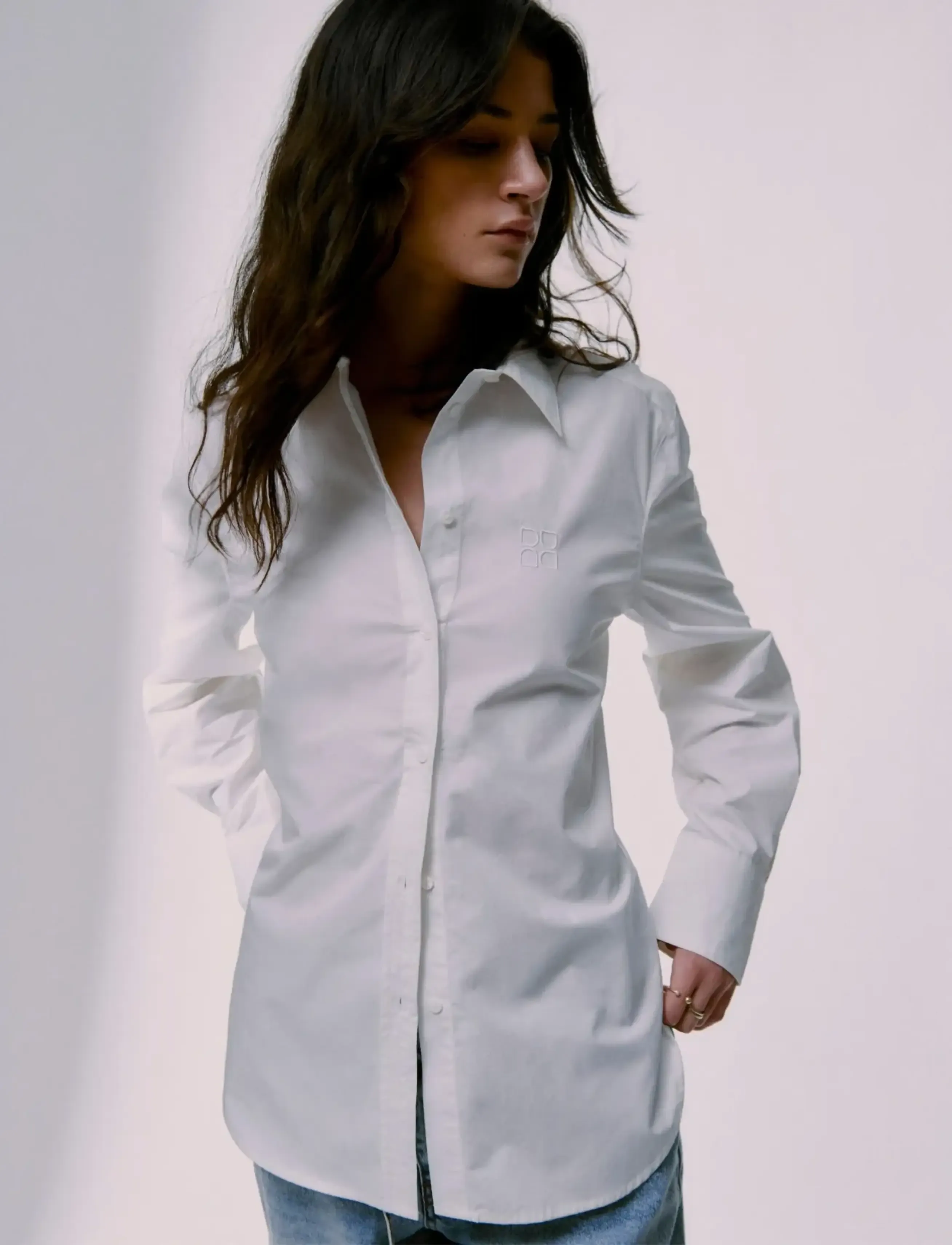 Day Birger et Mikkelsen - Jojo - Poplina - denim shirts - bright white - 3