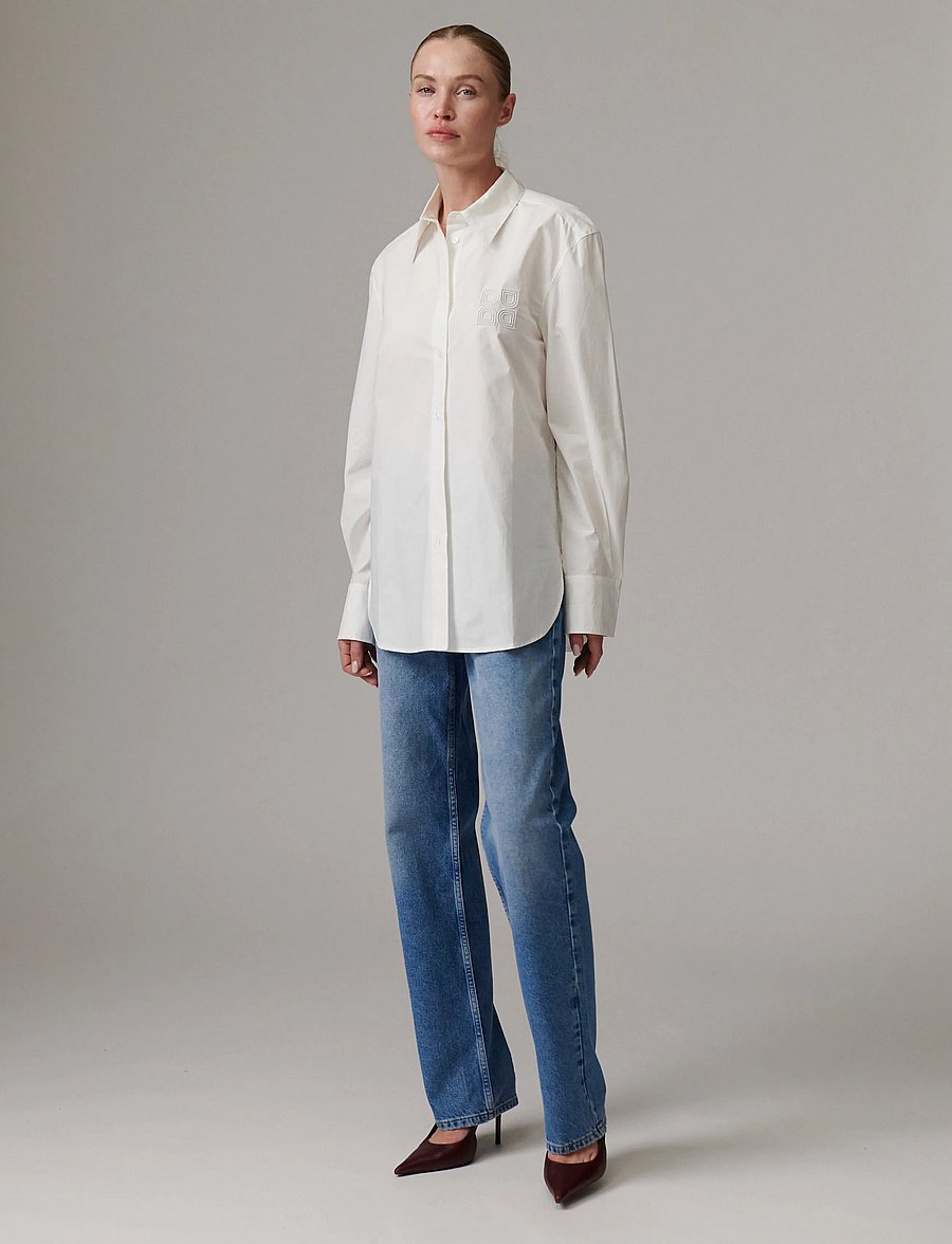 Day Birger et Mikkelsen - Jojo - Poplina - pikkade varrukatega särgid - bright white - 3