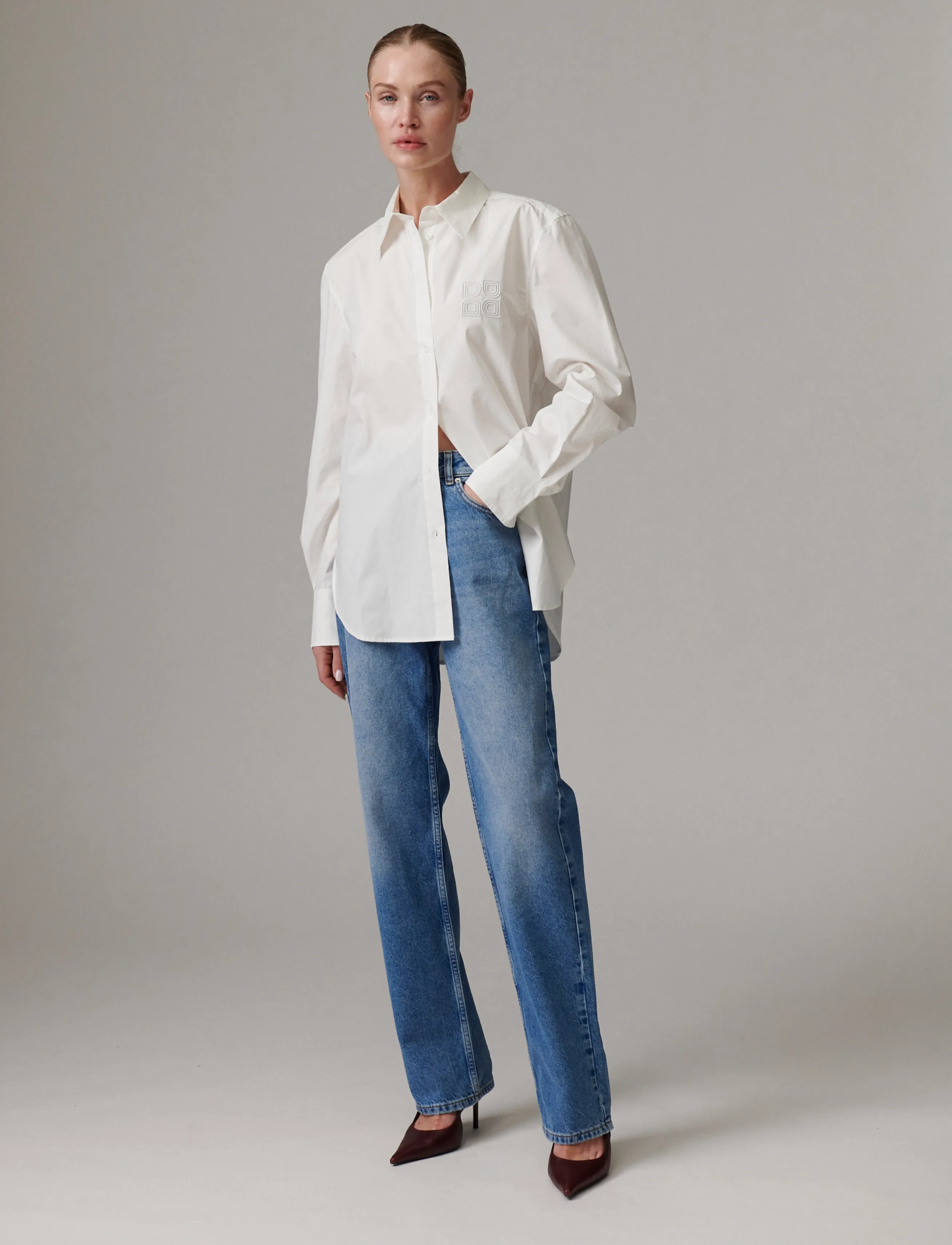 Day Birger et Mikkelsen Jojo - Poplina - Dimission - BRIGHT WHITE / white