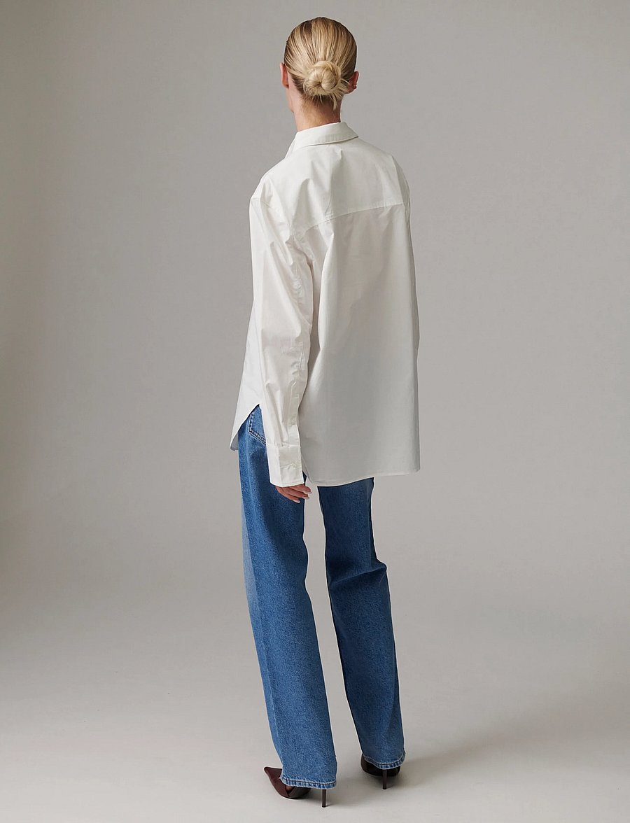 Day Birger et Mikkelsen - Jojo - Poplina - pikkade varrukatega särgid - bright white - 5