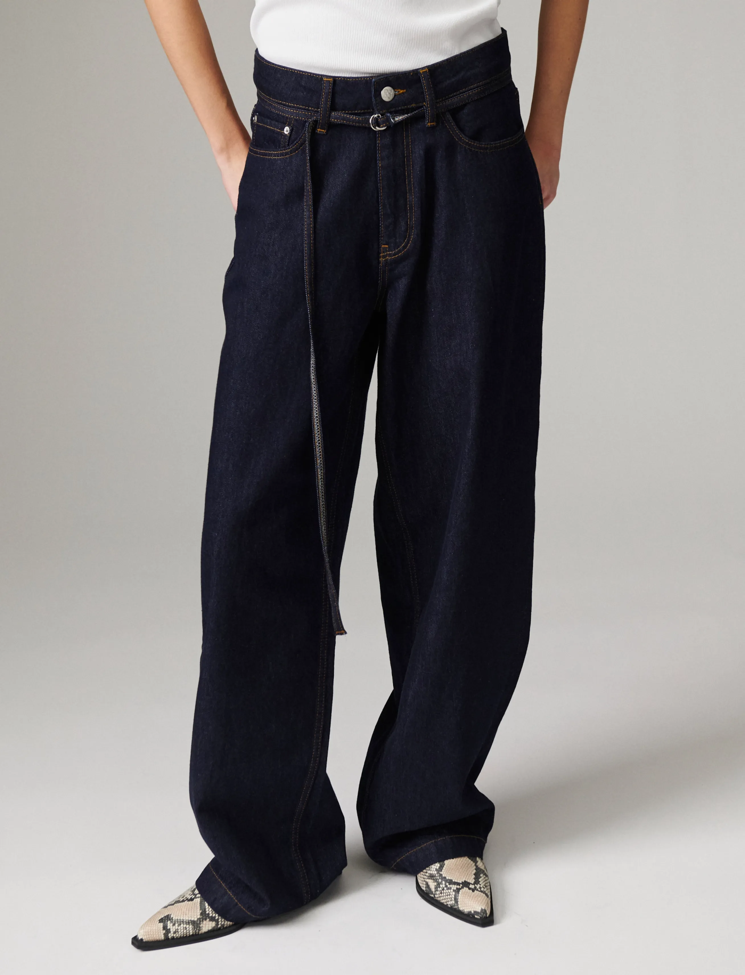 Day Birger et Mikkelsen Andi - Relaxed Denim - Laia säärega teksad - BLUE INDIGO / navy
