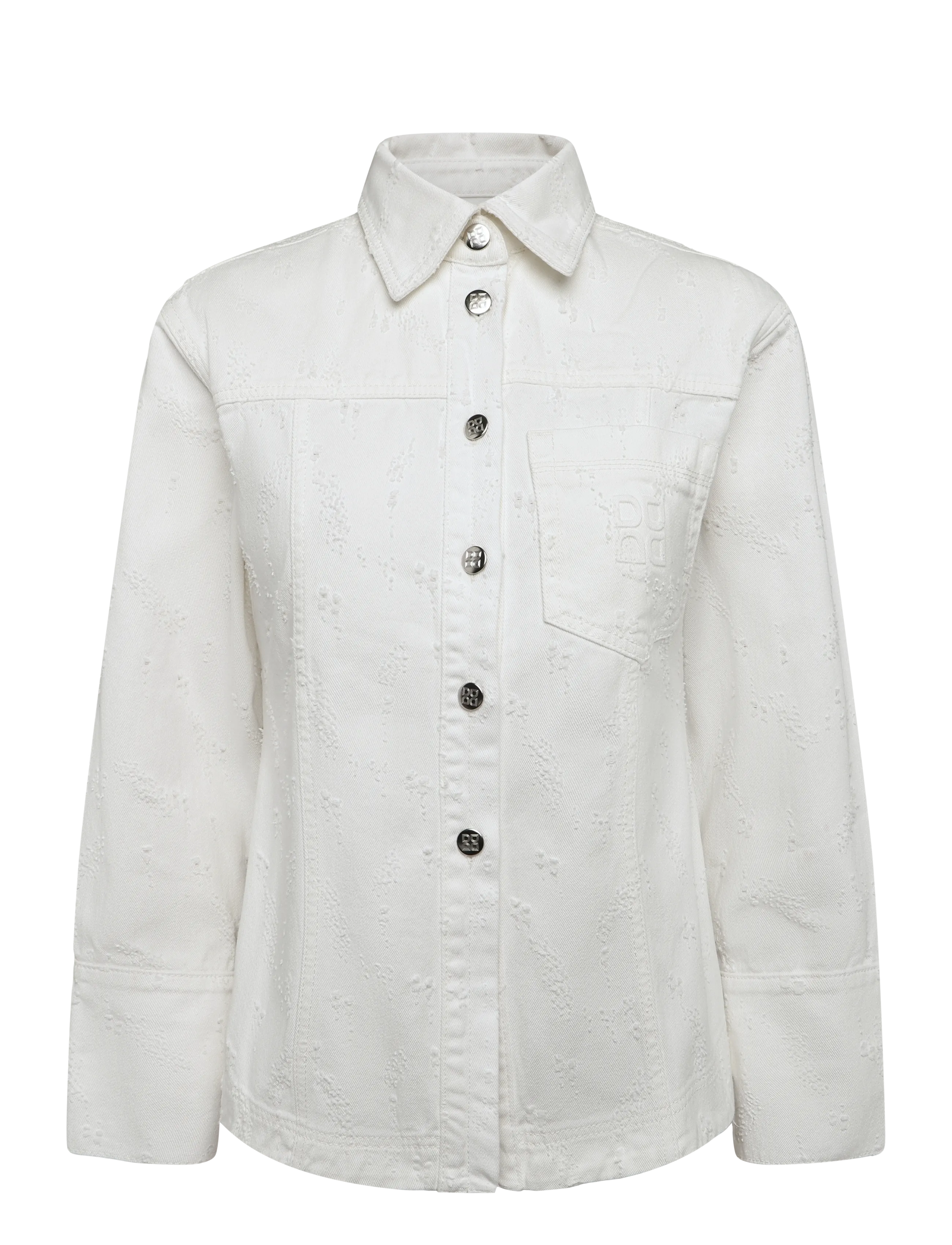 Day Birger et Mikkelsen - Liesl - Distressed Canvas - jeansjacken - jet stream - 1