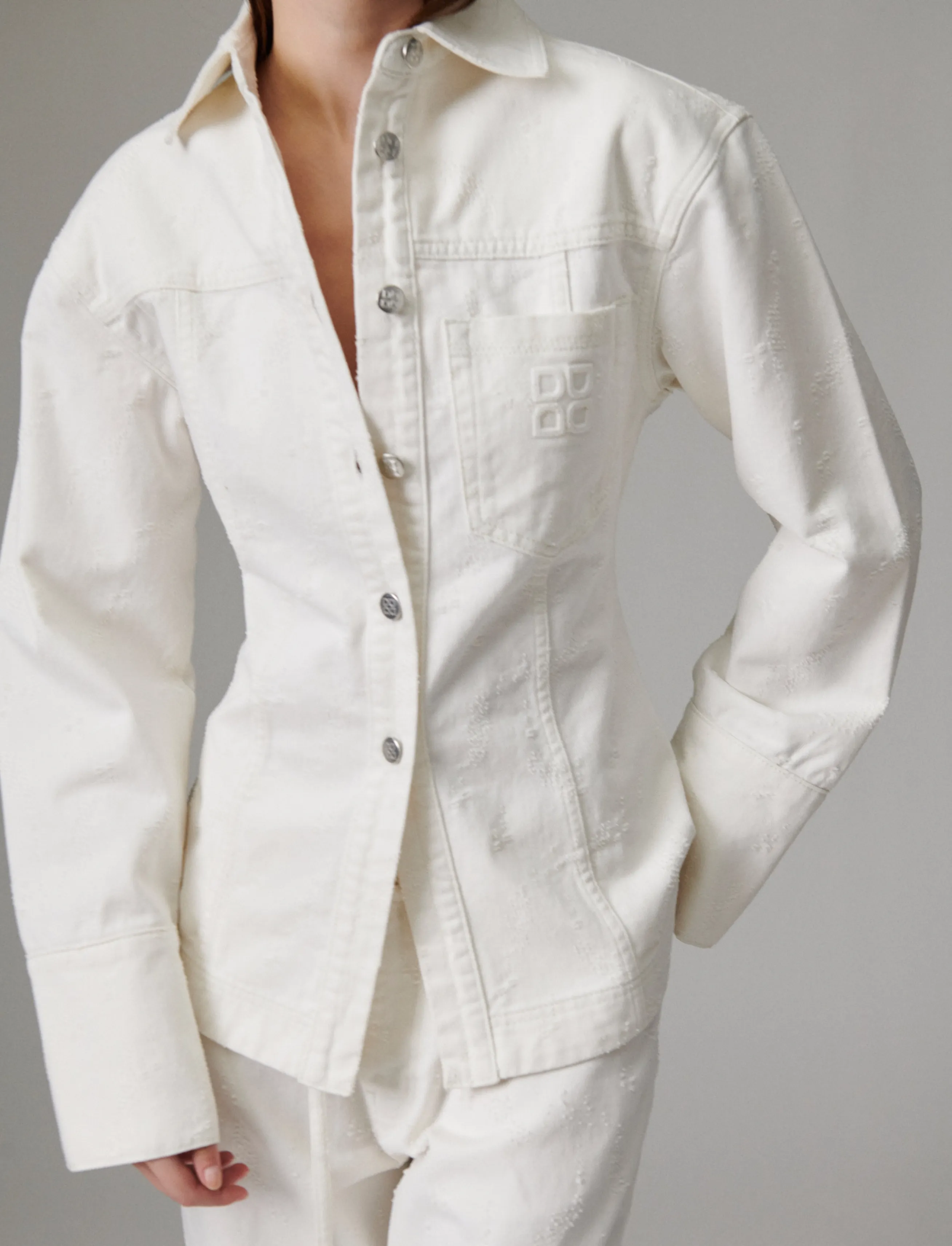 Day Birger et Mikkelsen Liesl - Distressed Canvas - Jacken - JET STREAM / white