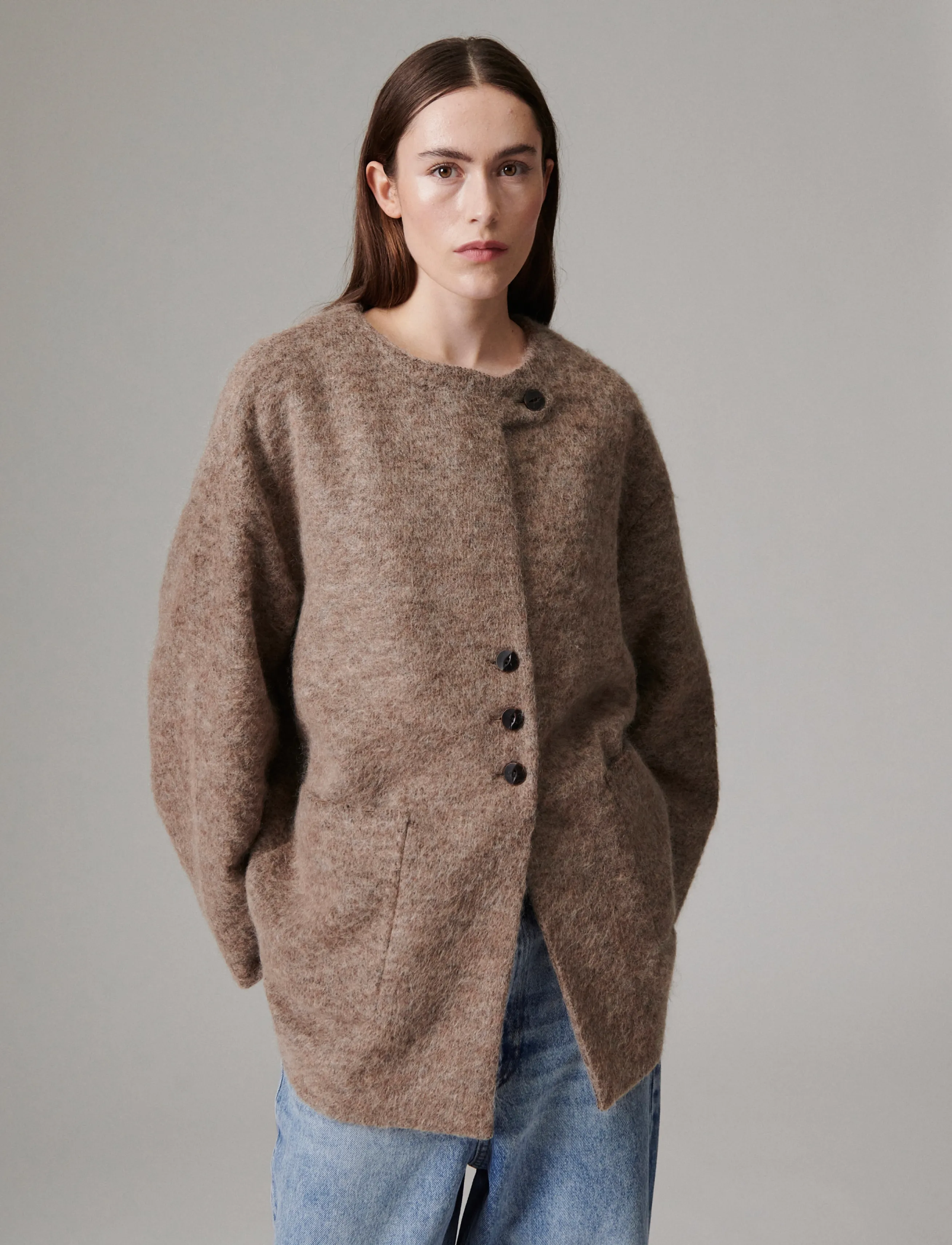 Day Birger et Mikkelsen Flussy - Mohair Wool - Inspiration - DARK BROWN / brown