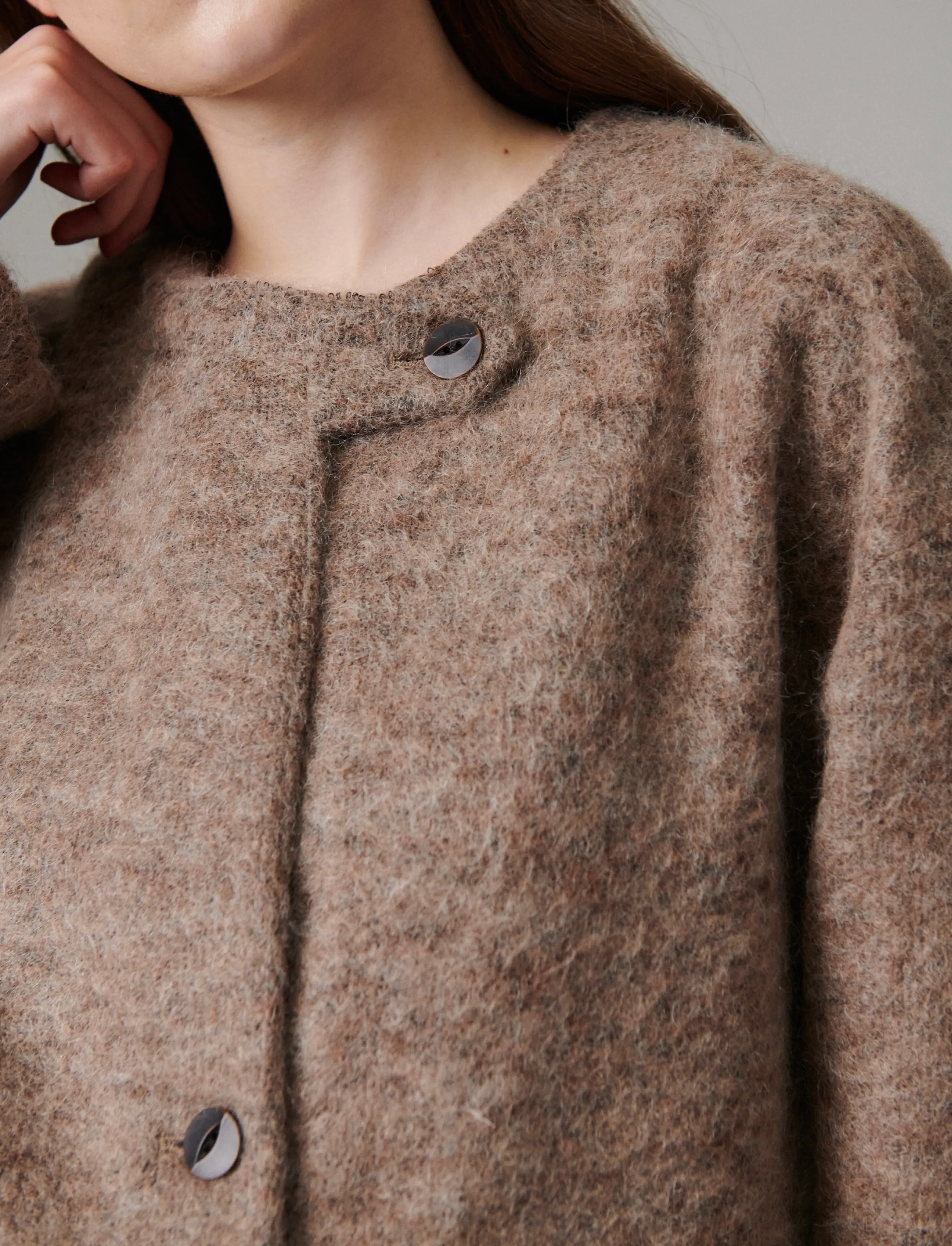Day Birger et Mikkelsen - Flussy - Mohair Wool - wool jackets - dark brown - 4
