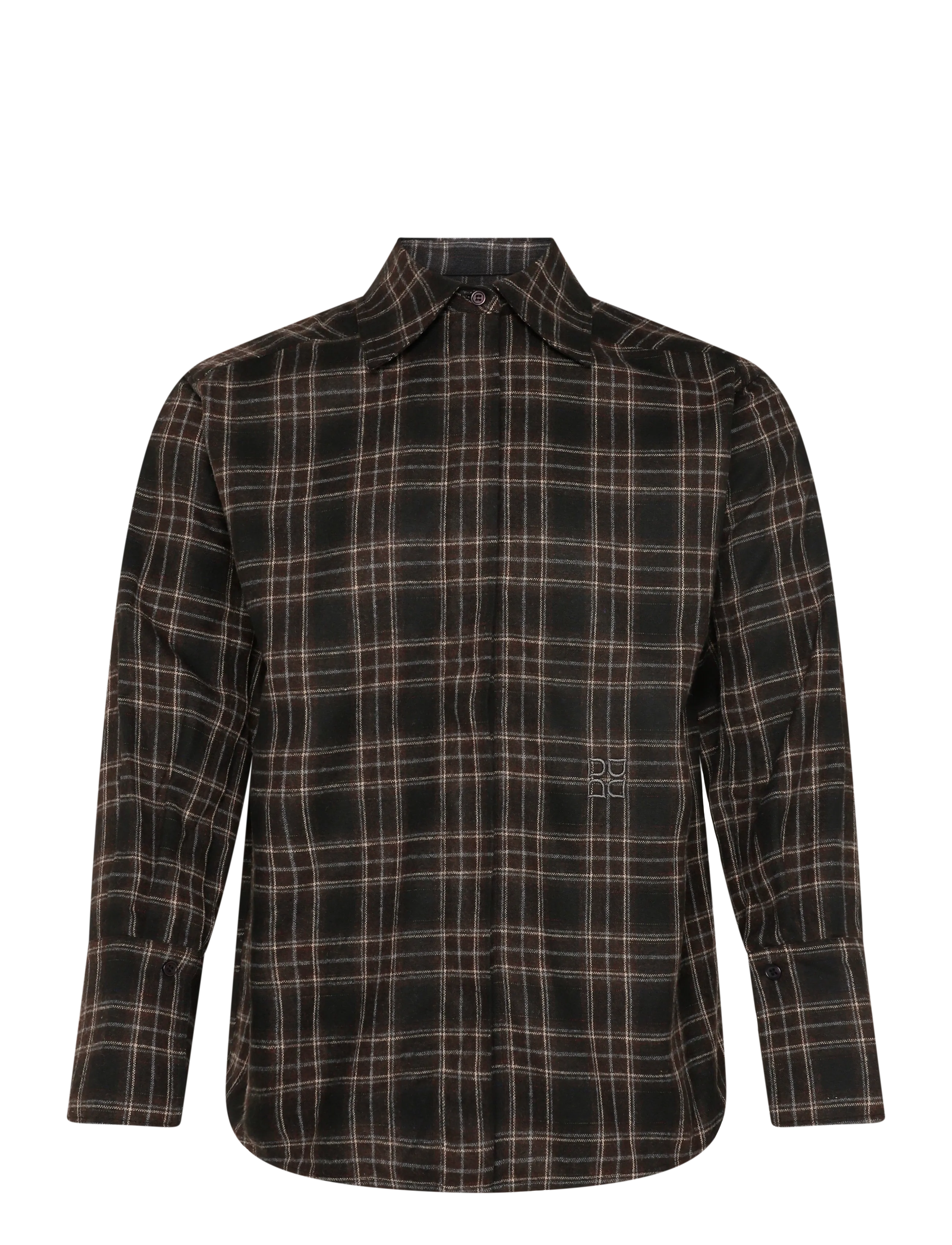 Day Birger et Mikkelsen - Henri - Flannel Luxe - langärmlige hemden - ebony - 1
