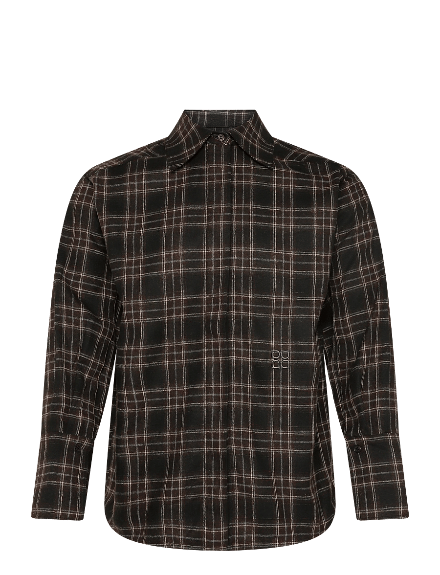 Day Birger et Mikkelsen - Henri - Flannel Luxe - langärmlige hemden - ebony - 1
