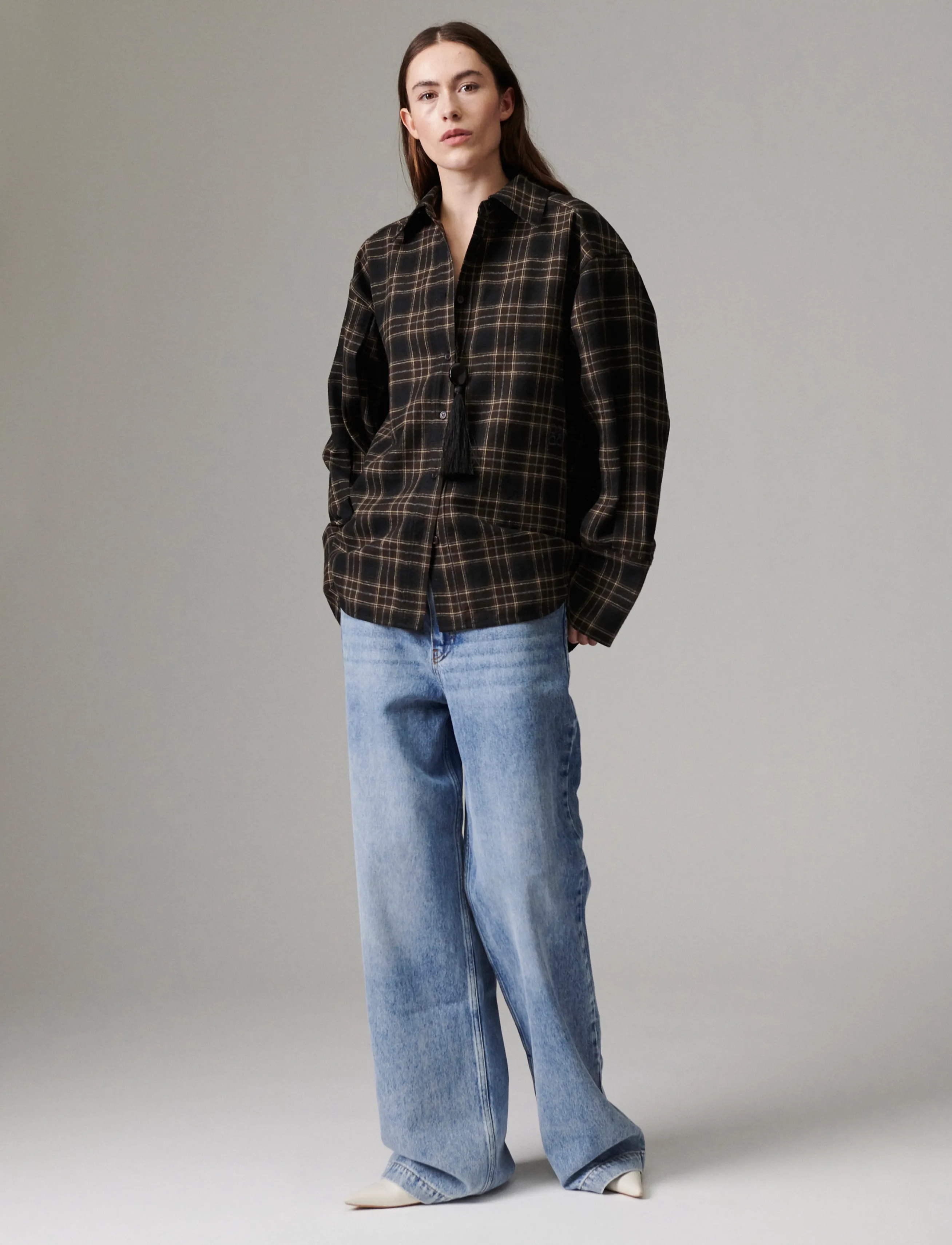 Day Birger et Mikkelsen Henri - Flannel Luxe - Hemden - EBONY / black