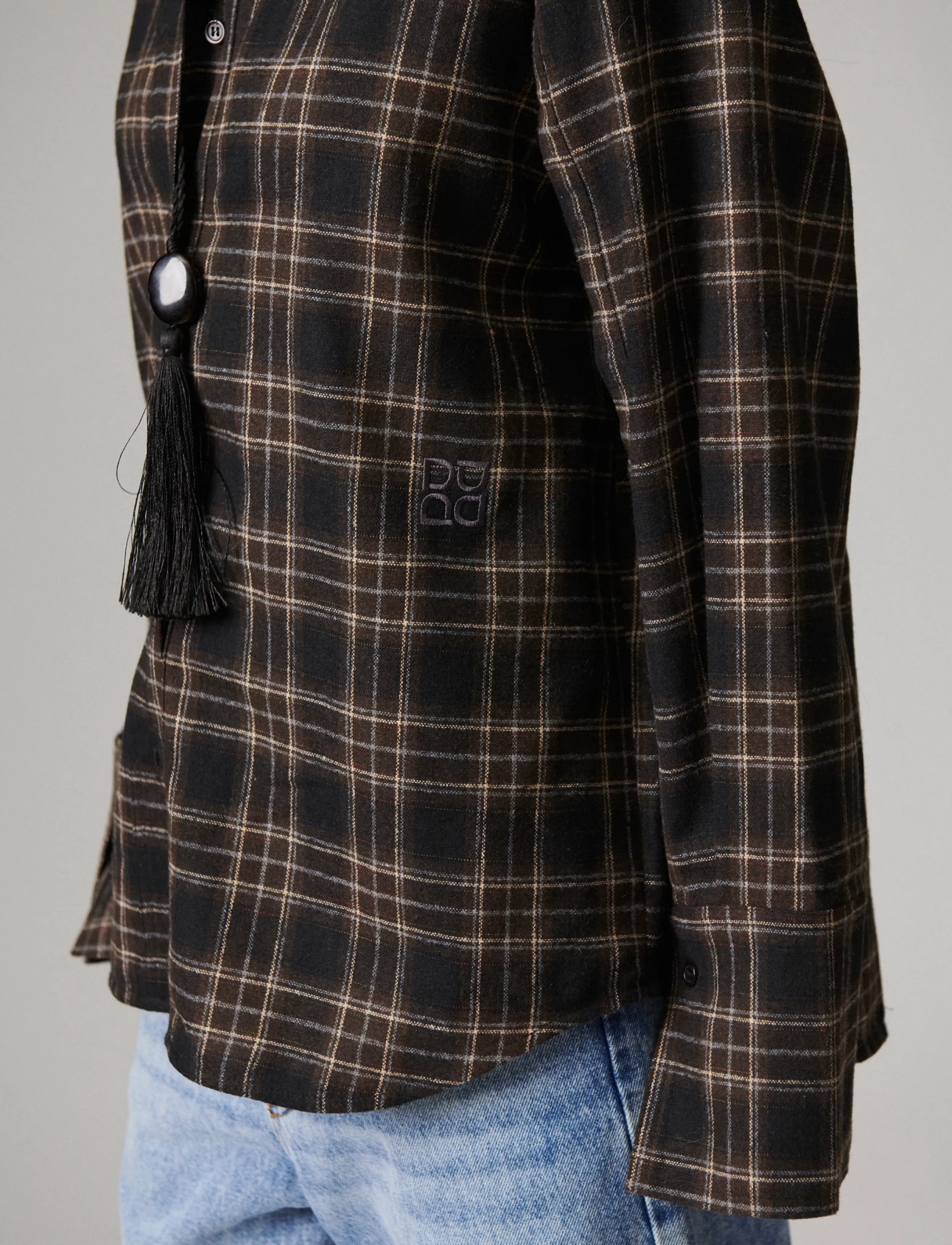 Day Birger et Mikkelsen - Henri - Flannel Luxe - langärmlige hemden - ebony - 3