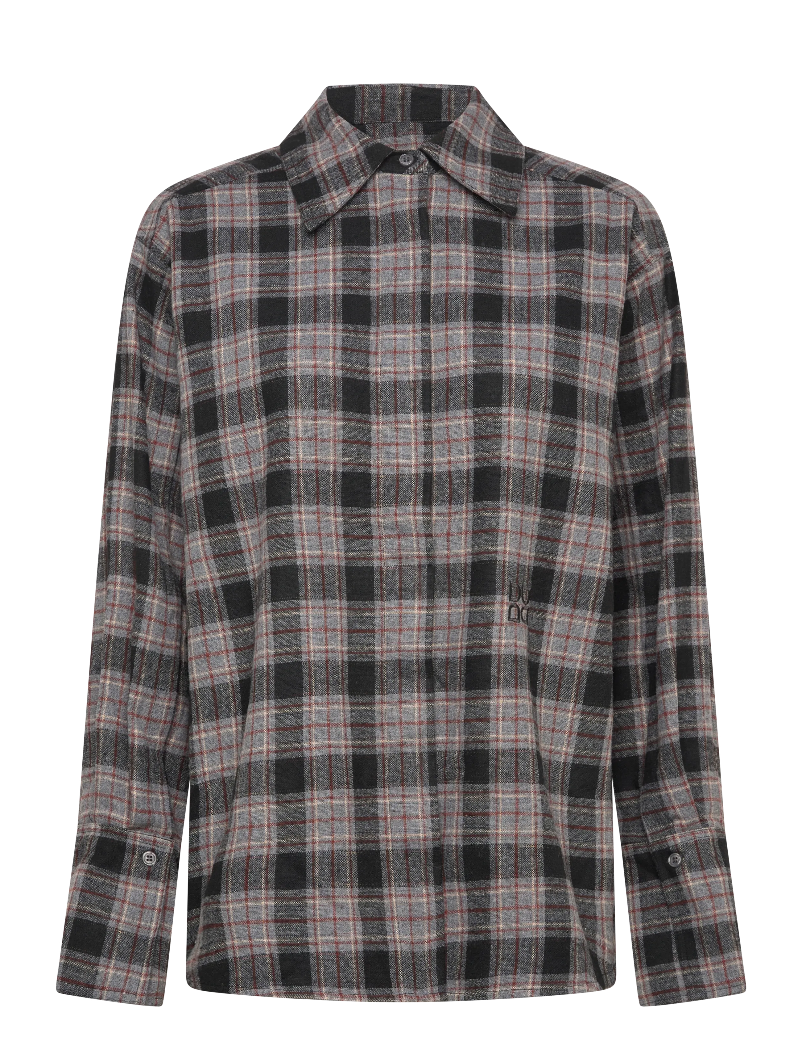 Day Birger et Mikkelsen - Henri - Flannel Luxe - langärmlige hemden - medium grey melange - 1