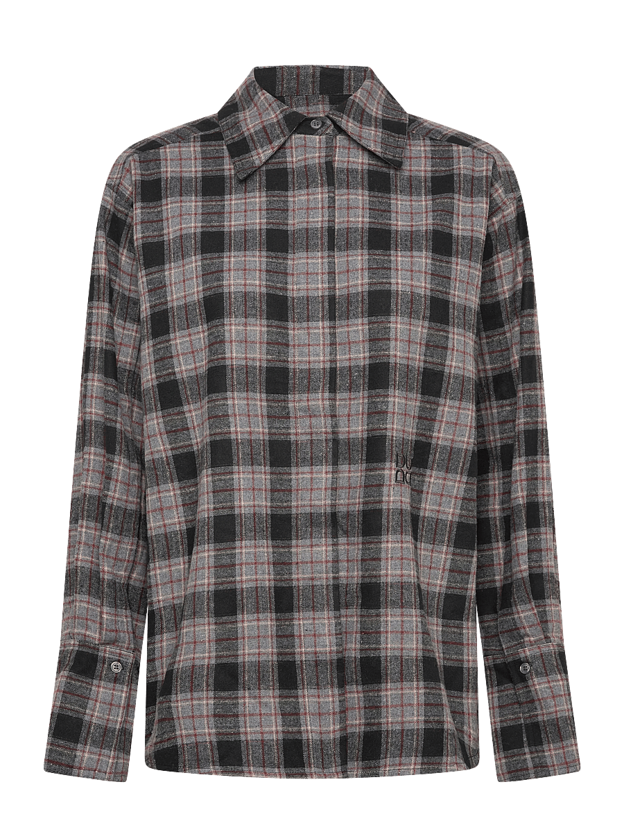Day Birger et Mikkelsen - Henri - Flannel Luxe - langärmlige hemden - medium grey melange - 1