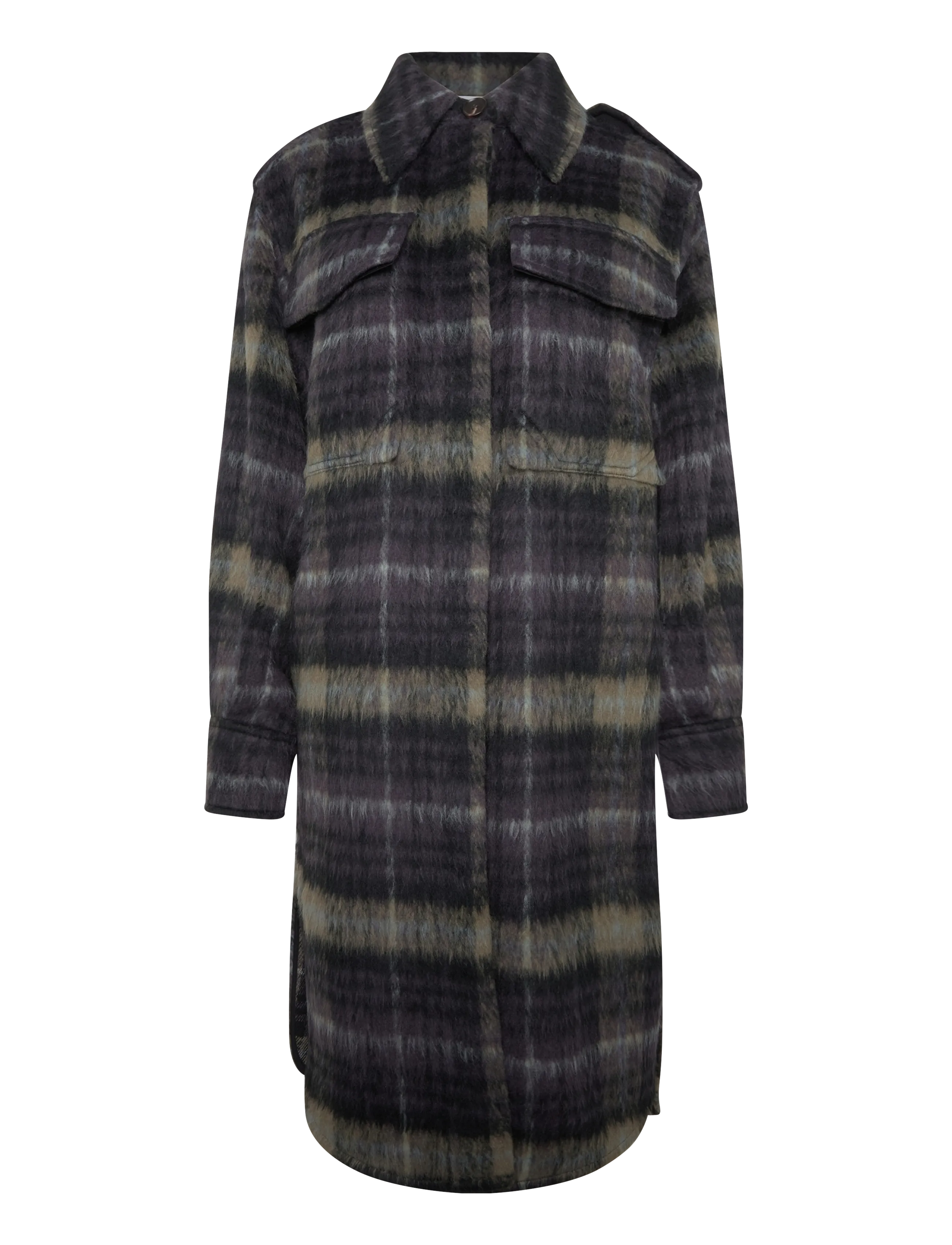 Day Birger et Mikkelsen - Josiah - Fluffy Flannel - vinterjackor - medium grey melange - 1