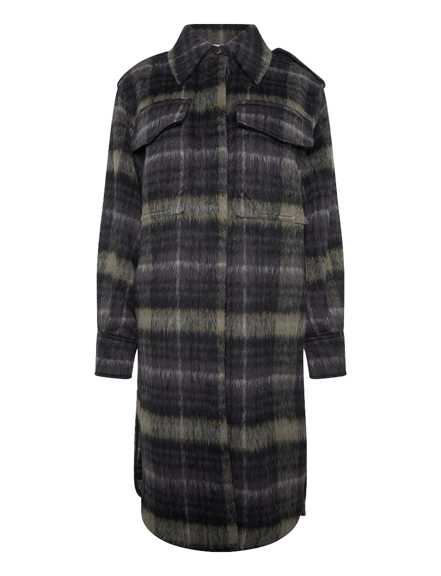 Day Birger et Mikkelsen - Josiah - Fluffy Flannel - vinterjackor - medium grey melange - 1