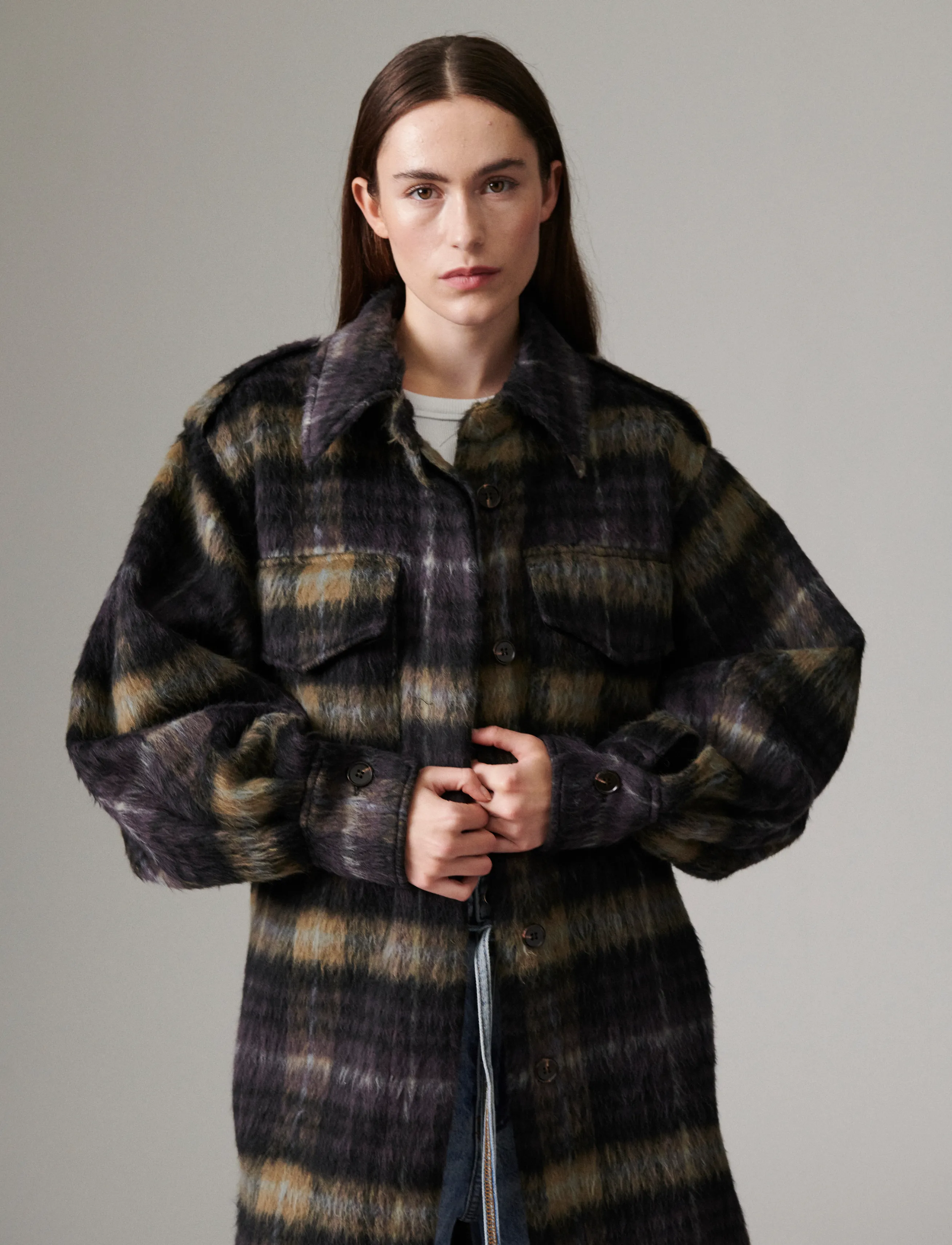 Day Birger et Mikkelsen - Josiah - Fluffy Flannel - vinterjackor - medium grey melange - 3
