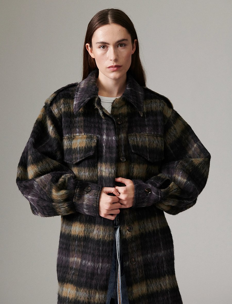 Day Birger et Mikkelsen - Josiah - Fluffy Flannel - vinterjackor - medium grey melange - 3