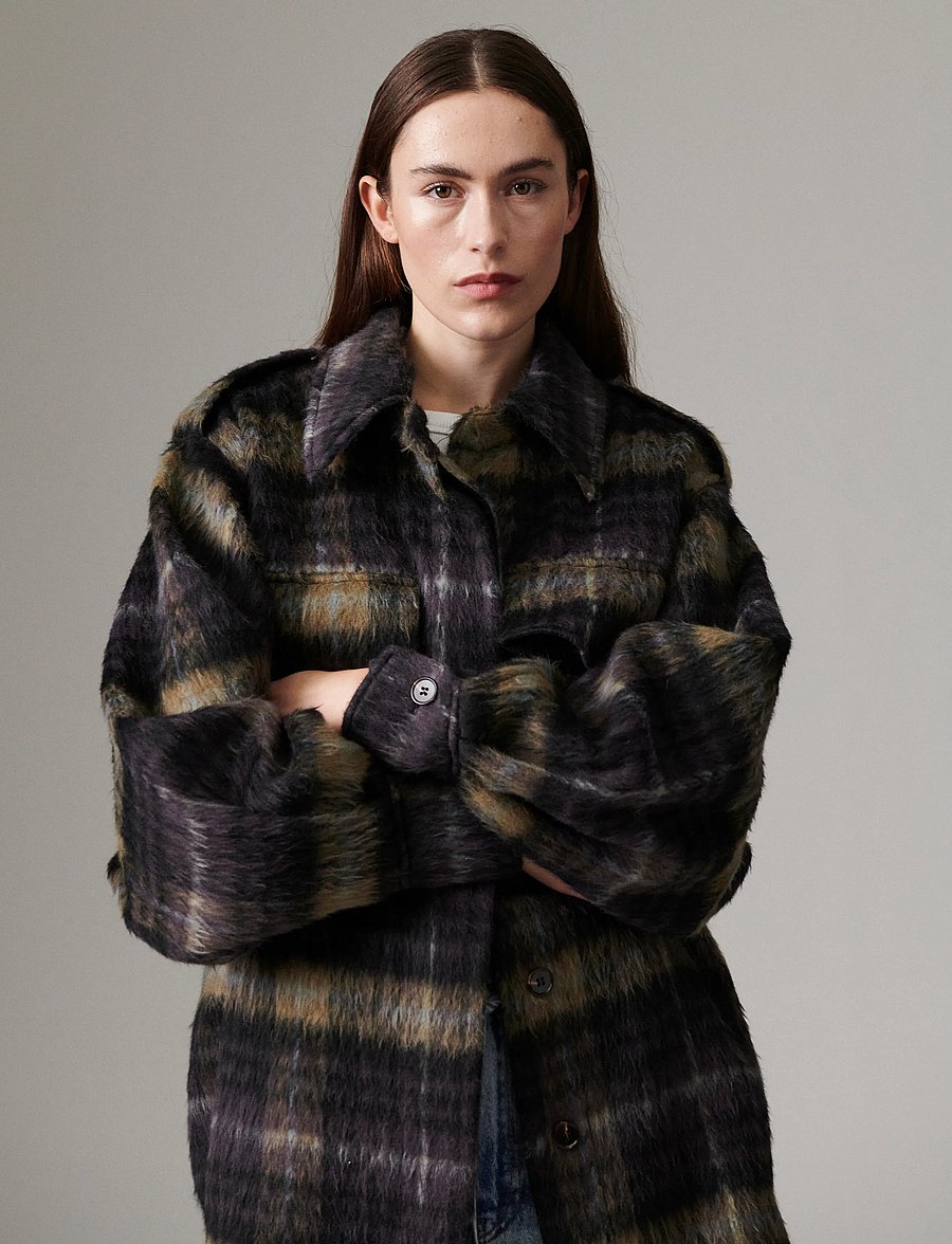 Day Birger et Mikkelsen - Josiah - Fluffy Flannel - vinterjackor - medium grey melange - 4
