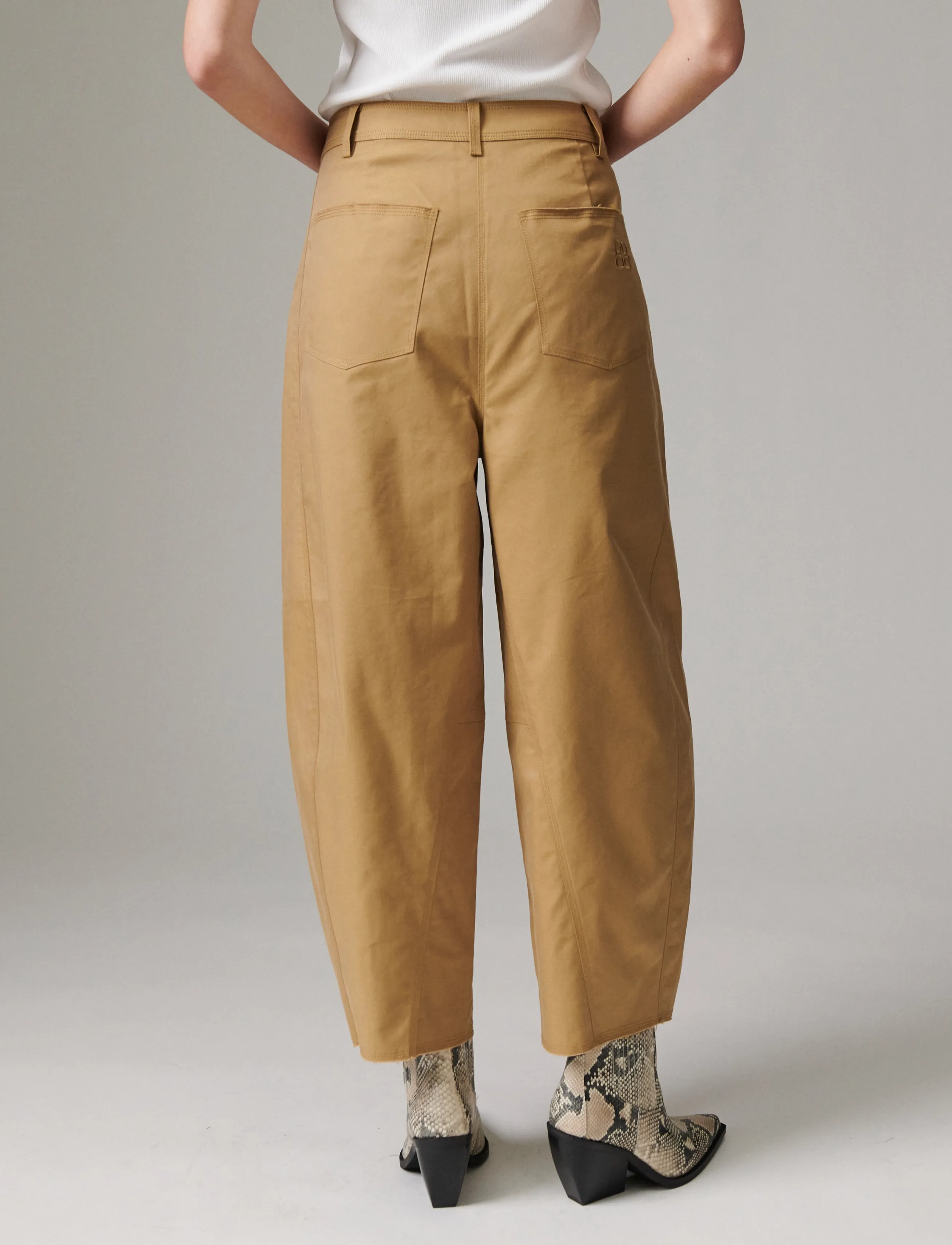 Day Birger et Mikkelsen - Nicol - Canvas Deluxe - barrel trousers - ecru olive - 4